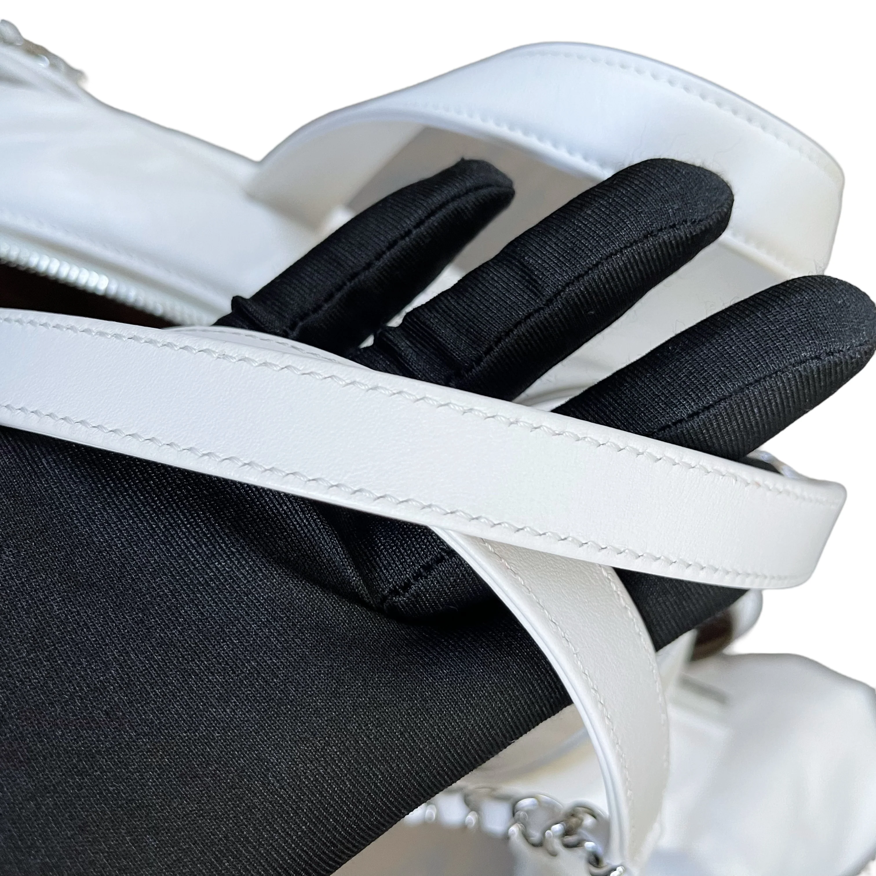 Aged Calfskin Quilted Express Bowling White SHW - Image 25
