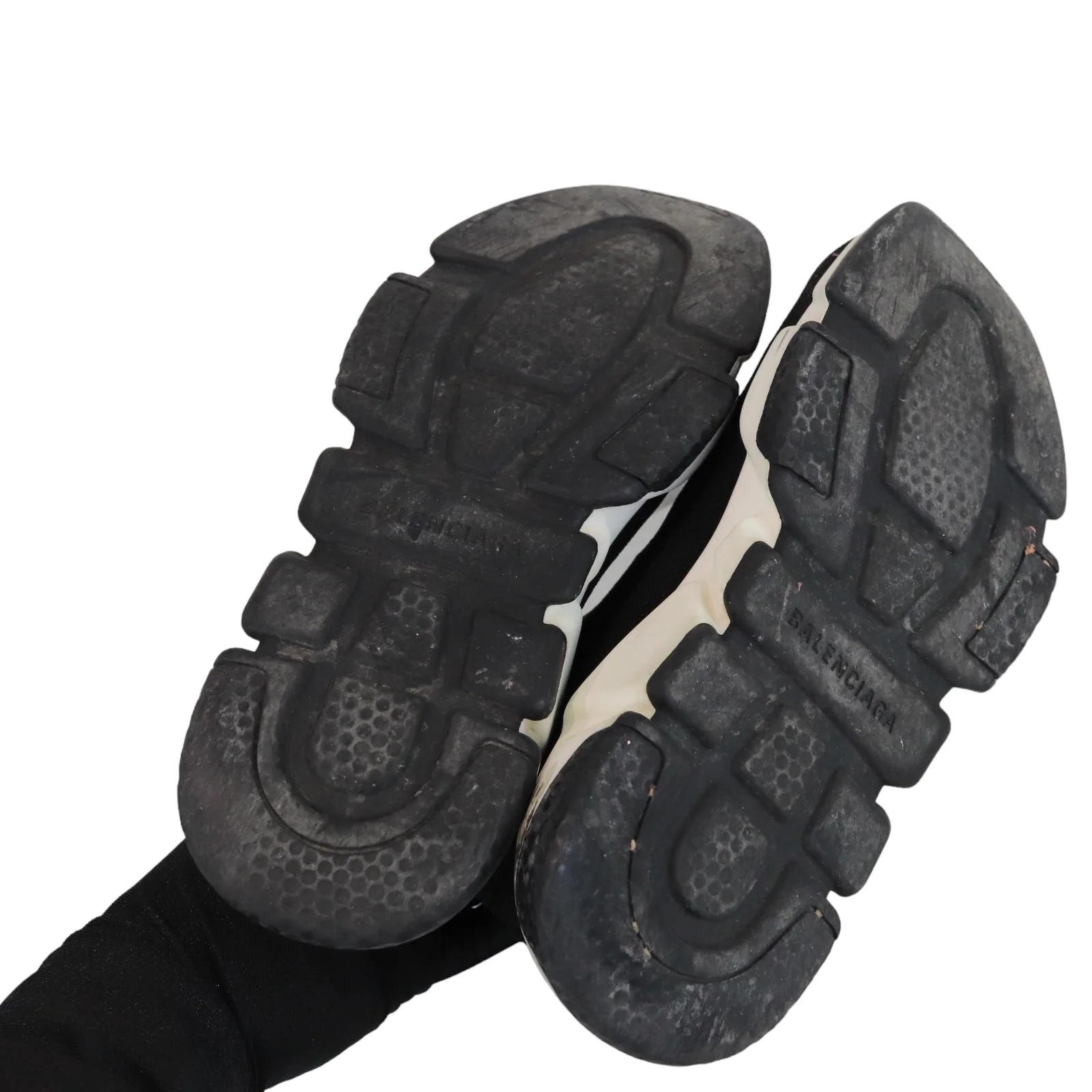 Knit Women Speed Sneakers 37 Black White - Image 10