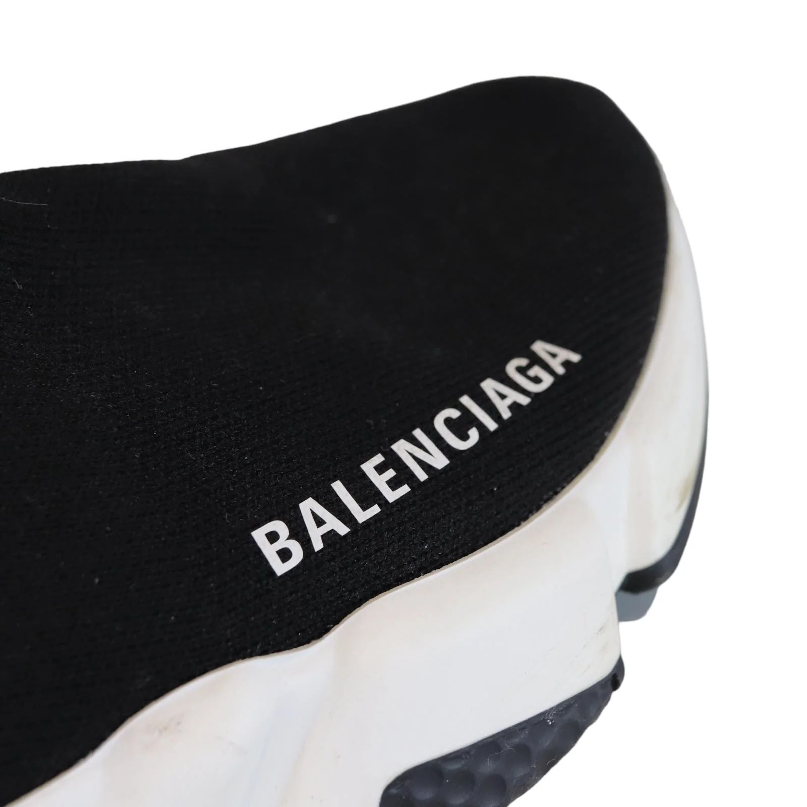 Knit Women Speed Sneakers 37 Black White - Image 11