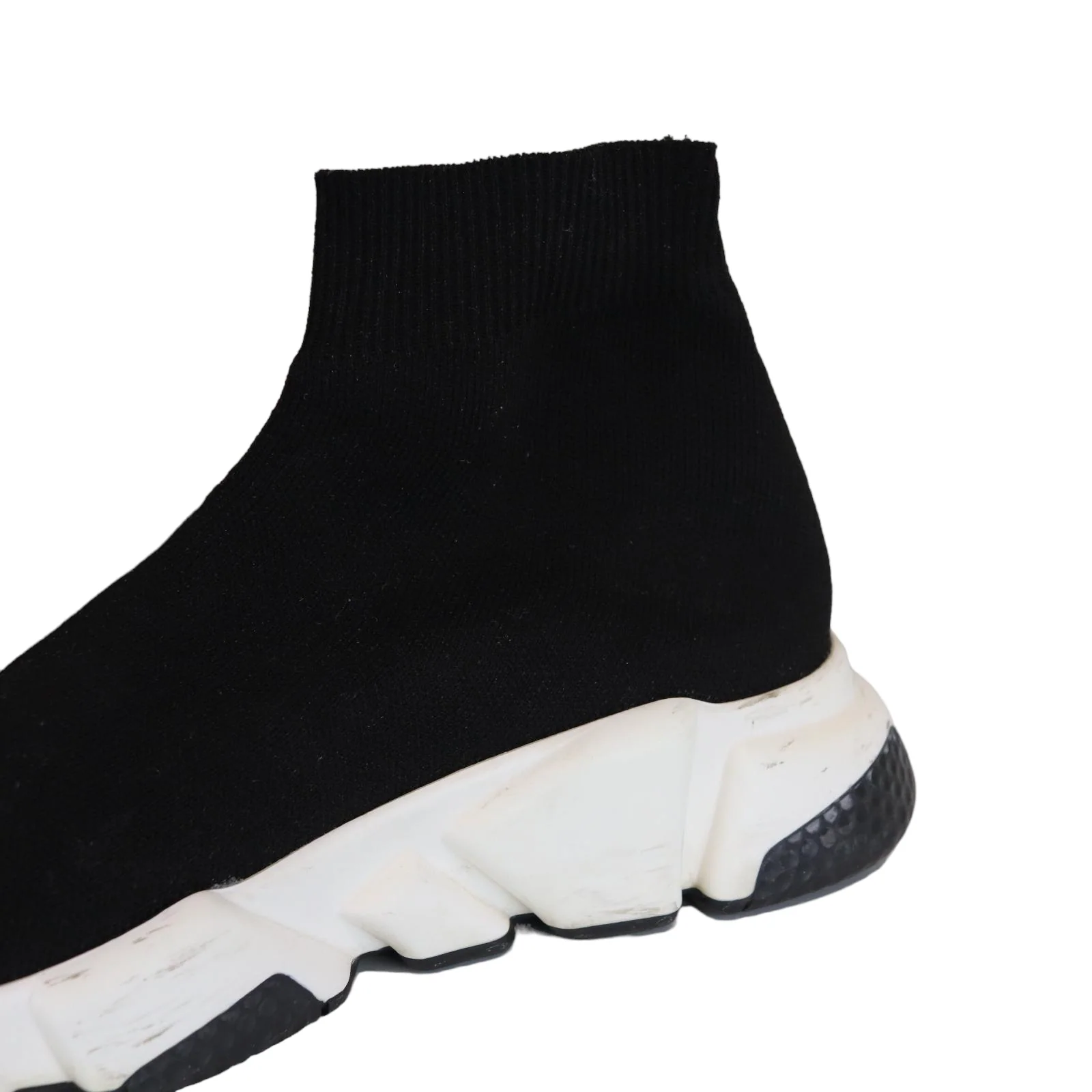Knit Women Speed Sneakers 37 Black White - Image 5