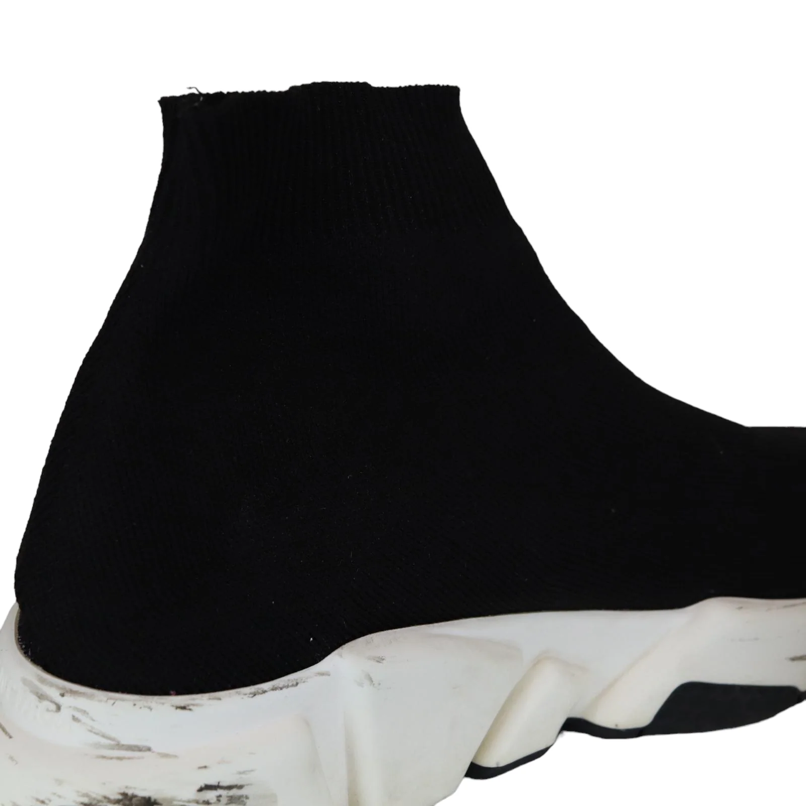 Knit Women Speed Sneakers 37 Black White - Image 6