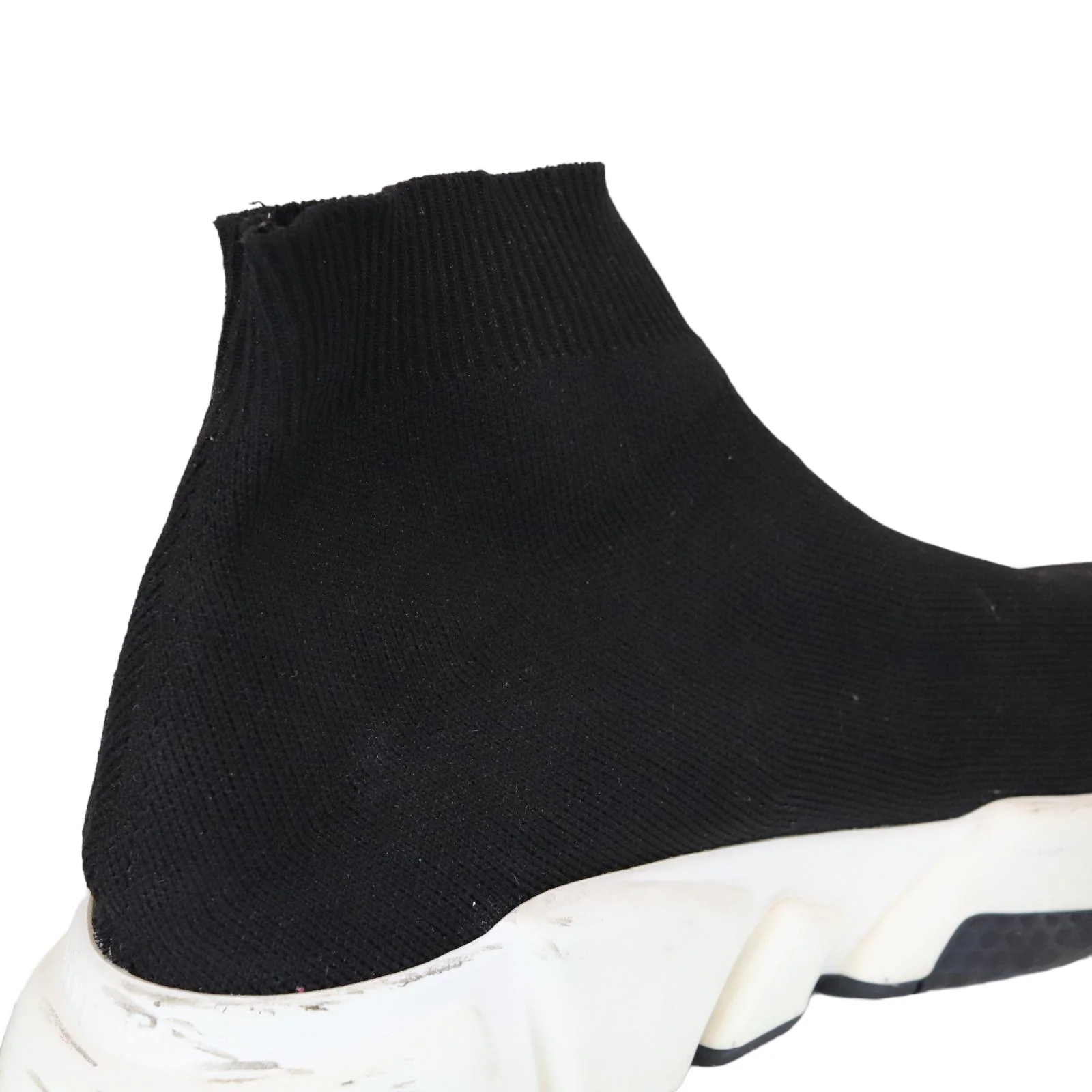 Knit Women Speed Sneakers 37 Black White - Image 7