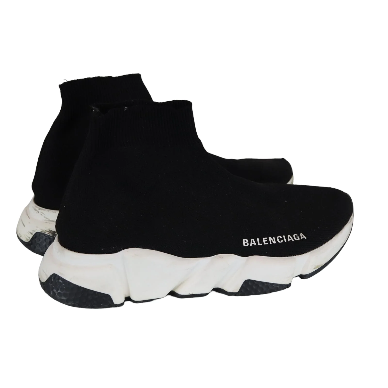Knit Women Speed Sneakers 37 Black White - Image 8