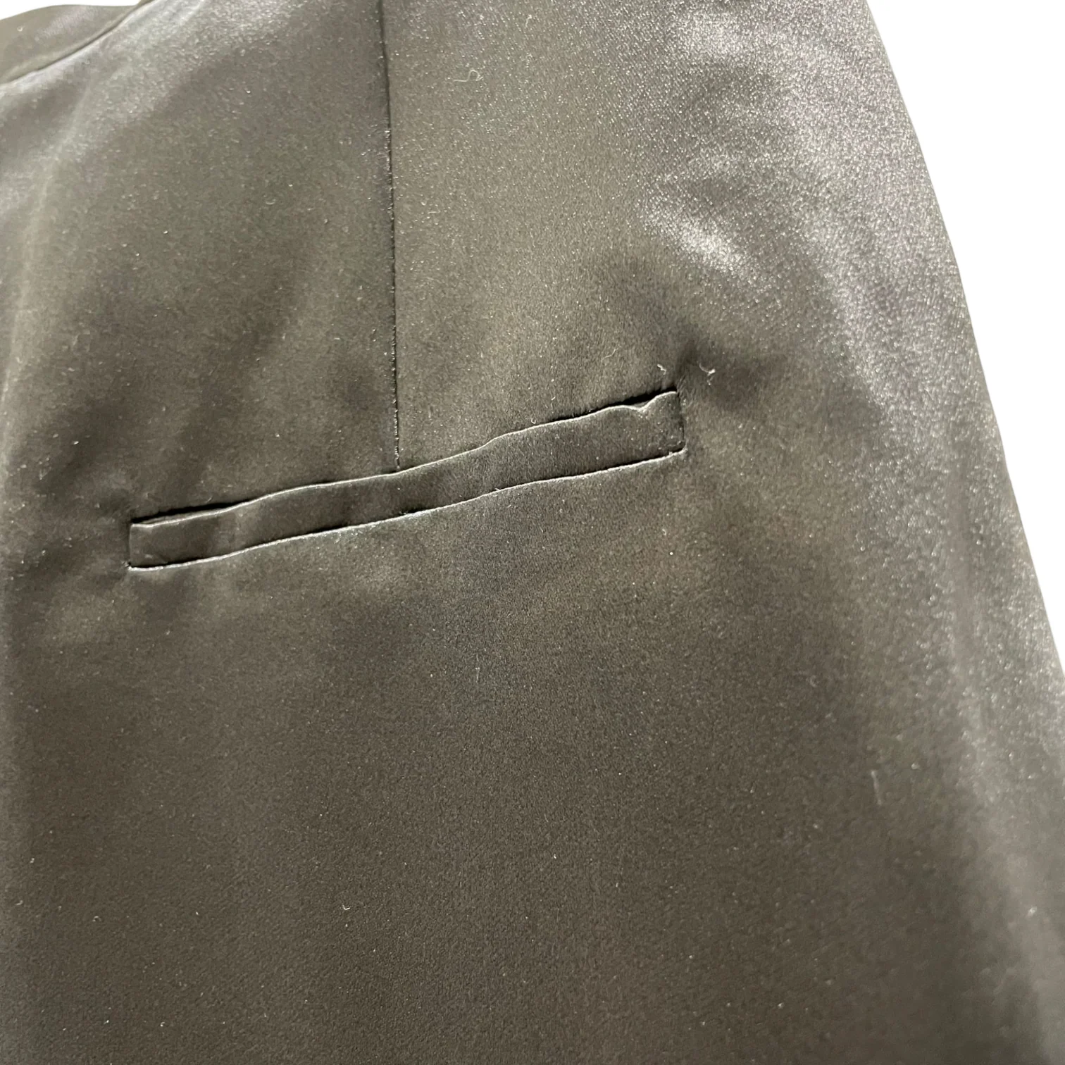 Trousers Women's 4 Black Silk Wrap Front Zipped Ankle Trousers - Image 9