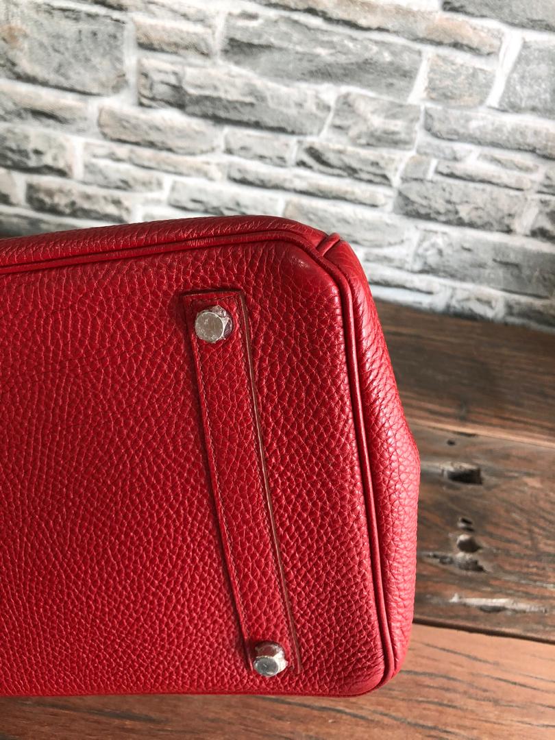 Birkin 35 Rouge Garance Togo K-Stamp with Palladium HDW - Image 10