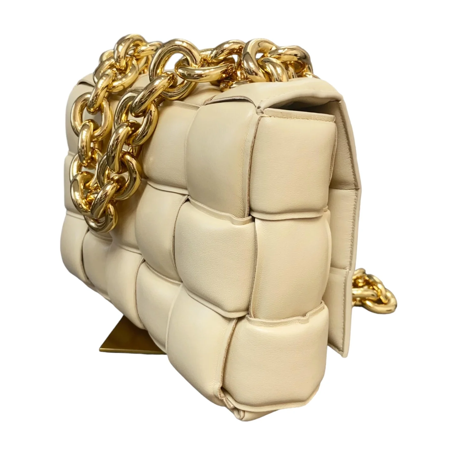 Padded Chain Cassette Calfskin Beige GHW - Image 5