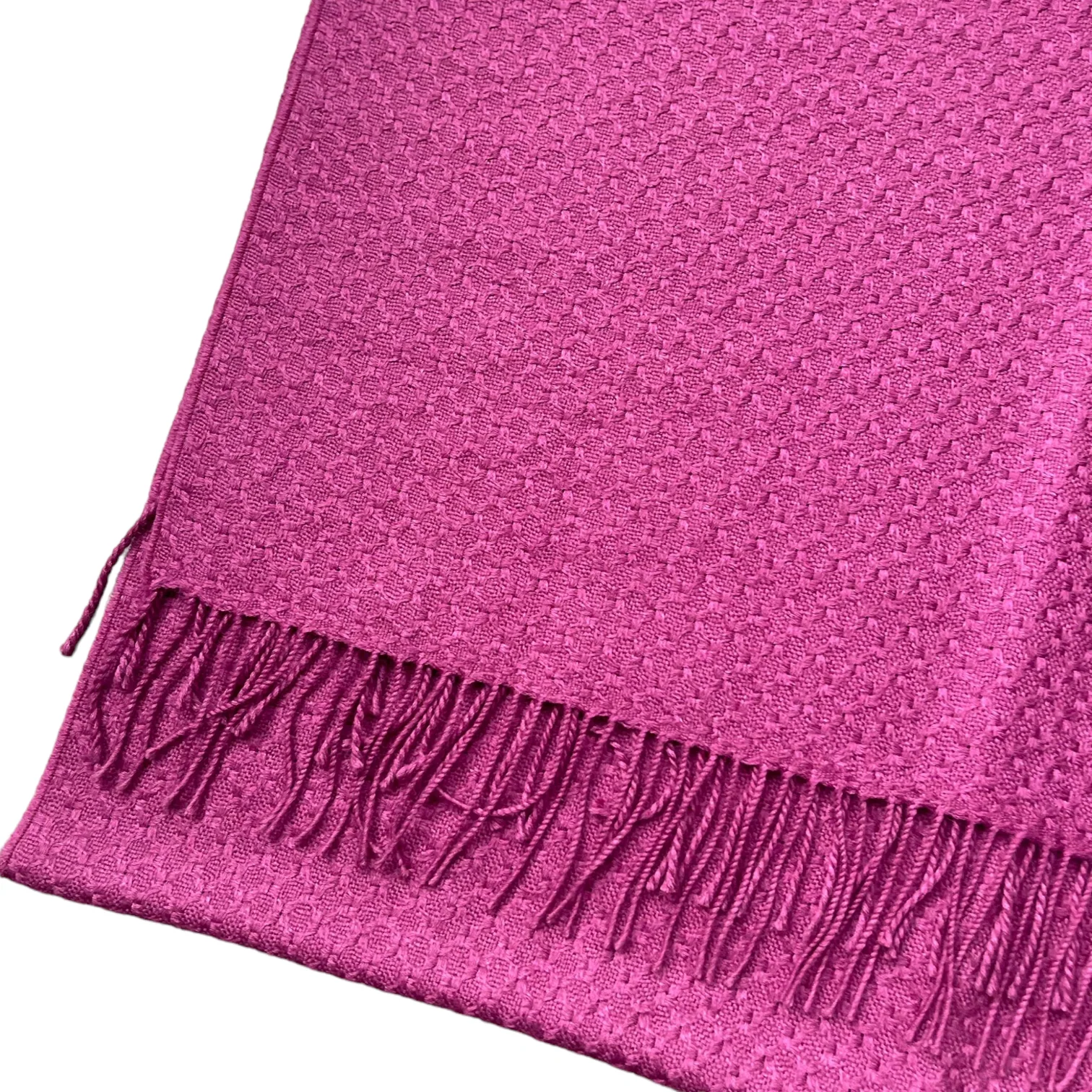 Silk Scarf Cashmere Solid Signature Pattern Purple - Image 3