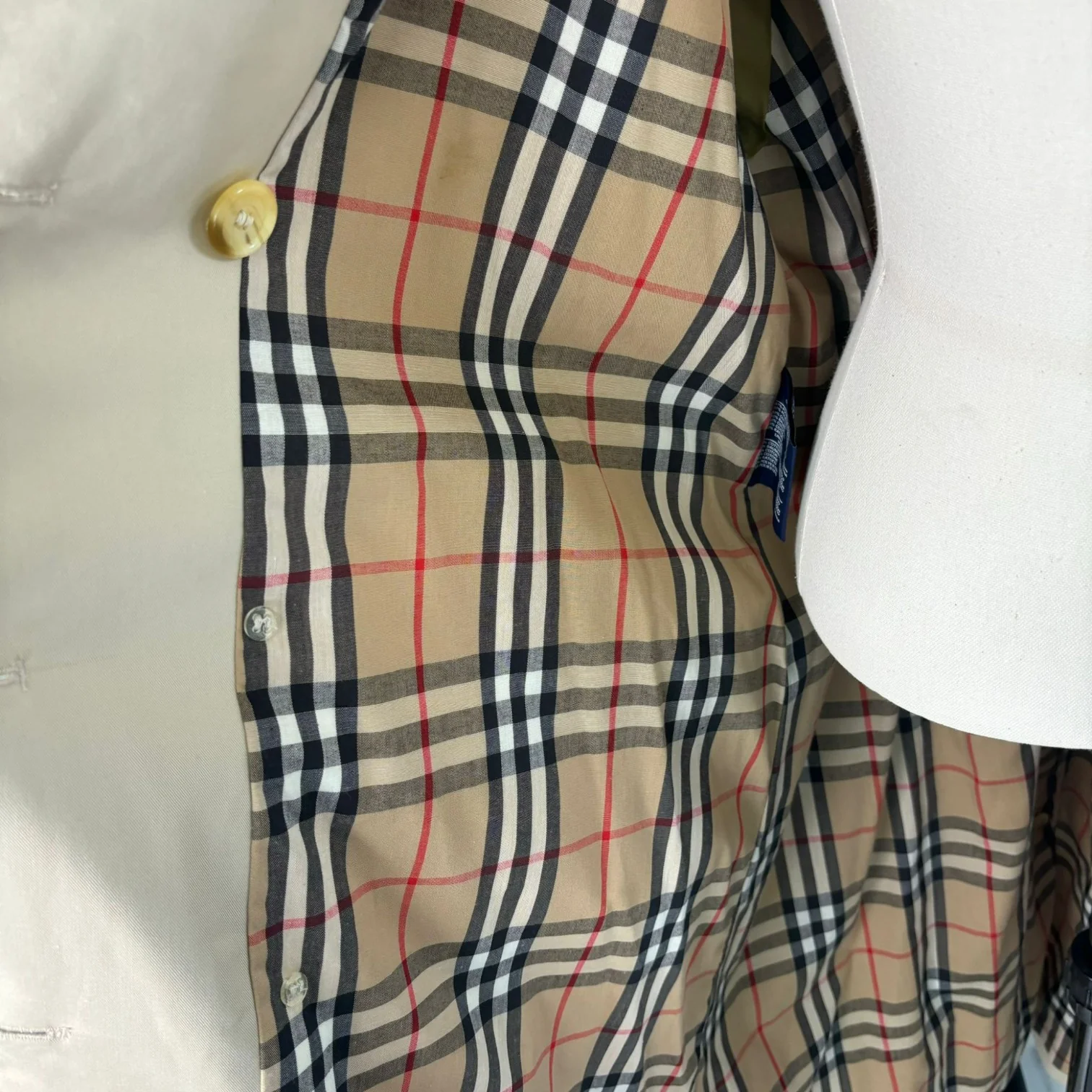 Trench Coat Cotton Polyester Beige Size Medium - Image 11
