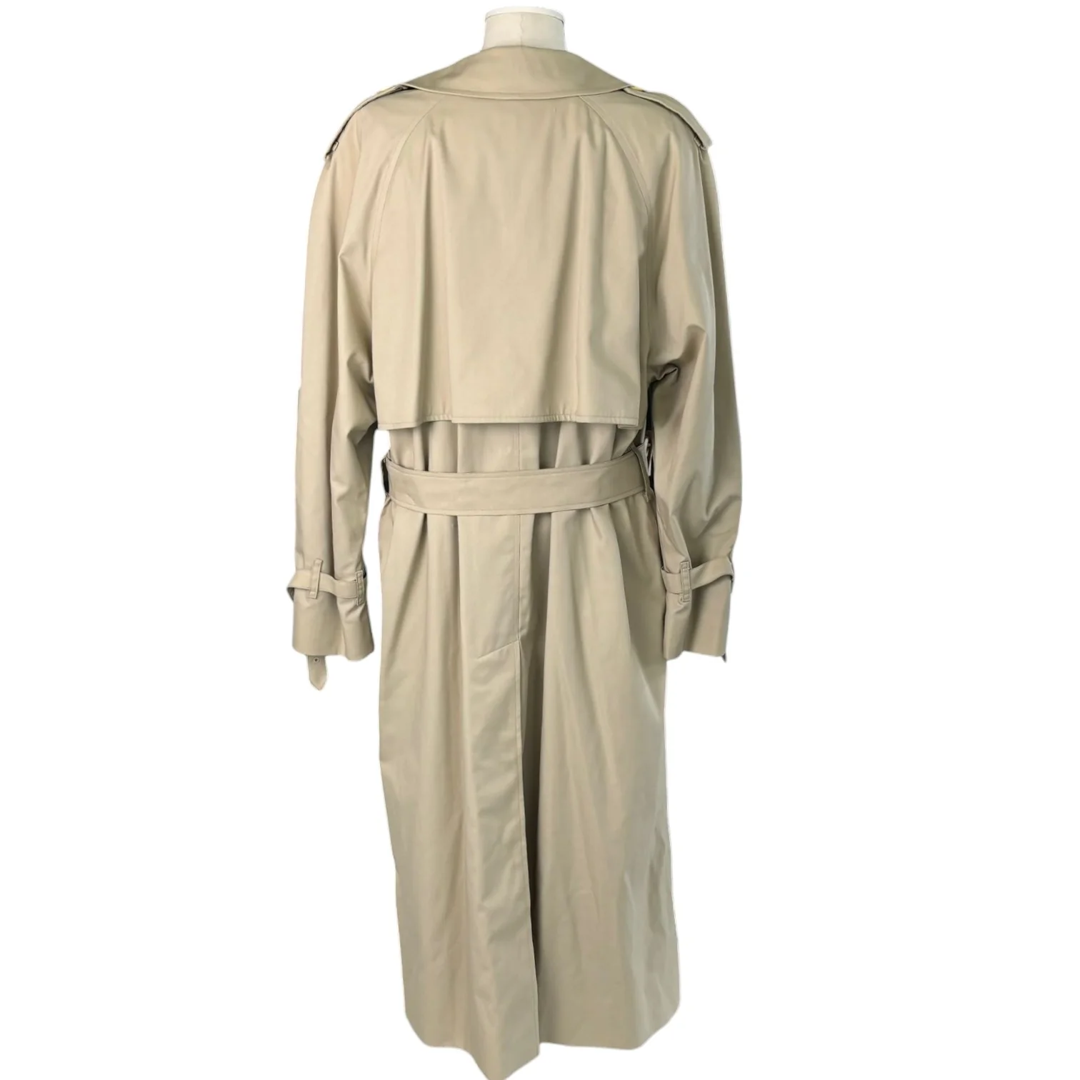 Trench Coat Cotton Polyester Beige Size Medium - Image 2
