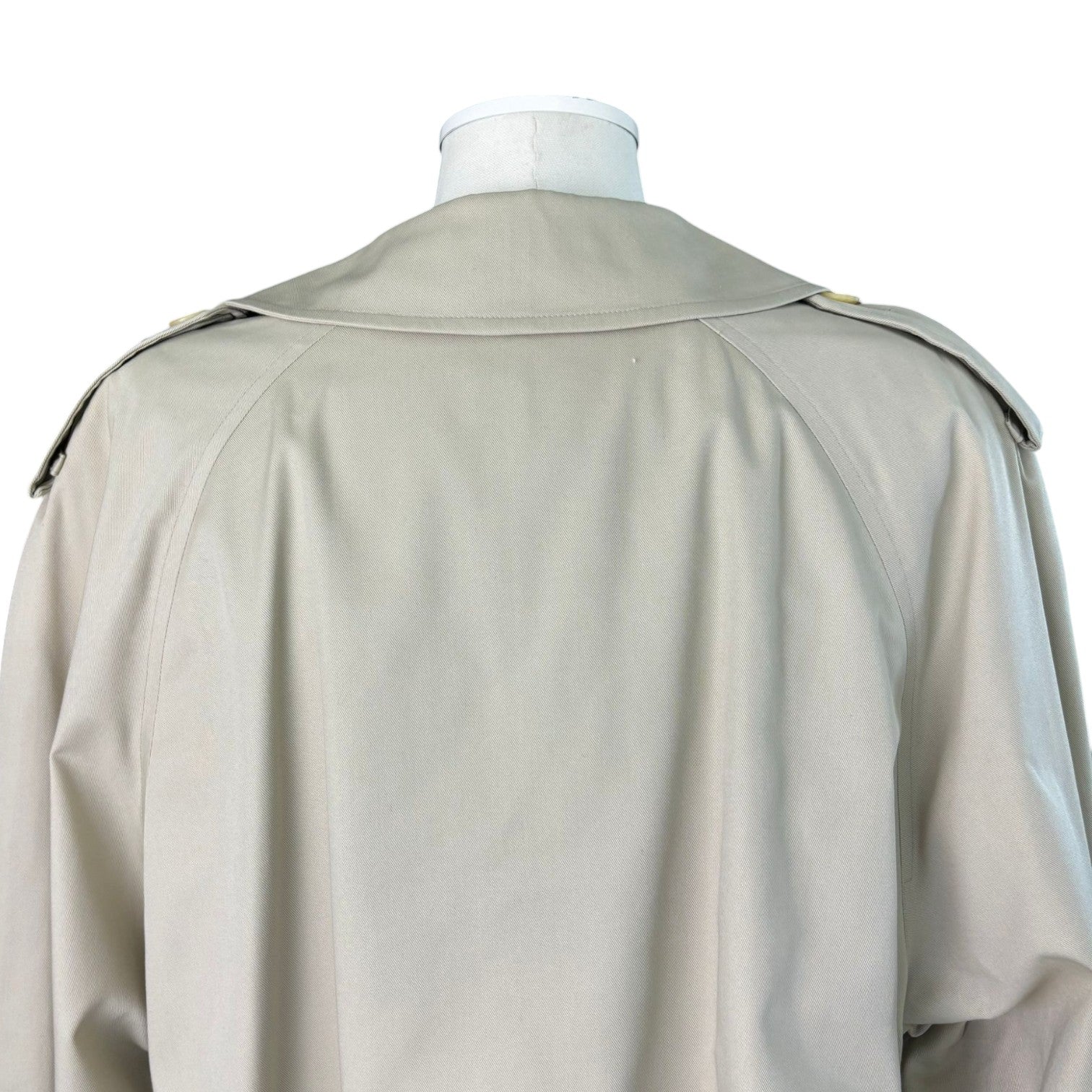Trench Coat Cotton Polyester Beige Size Medium - Image 8