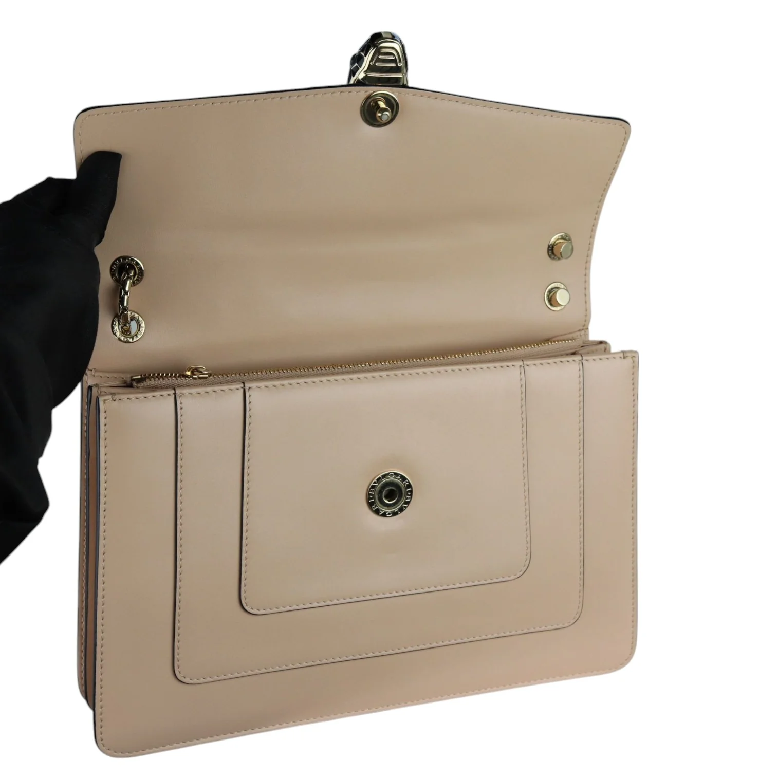 Serpenti Forever Crossbody Calfskin White Agate GHW - Image 21
