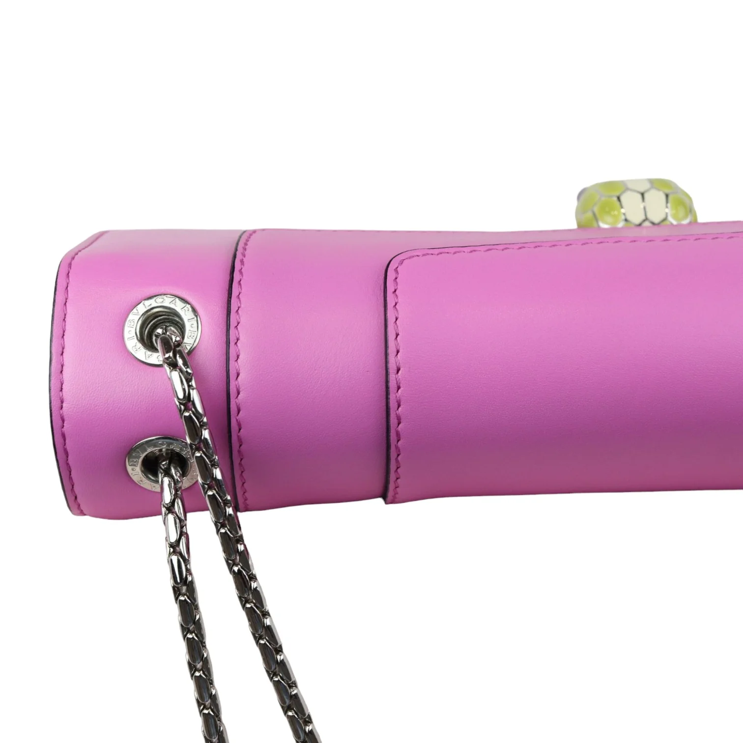 Serpenti Forever Shoulder Calfskin Pink SHW - Image 16