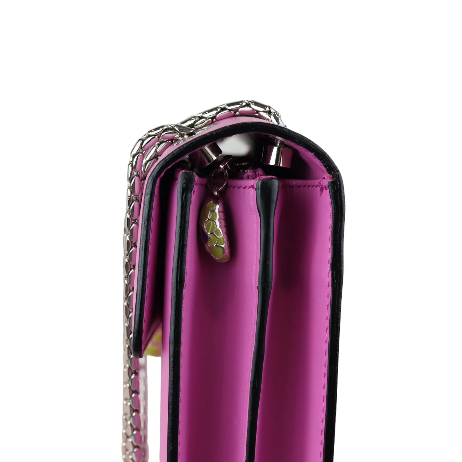 Serpenti Forever Shoulder Calfskin Pink SHW - Image 17