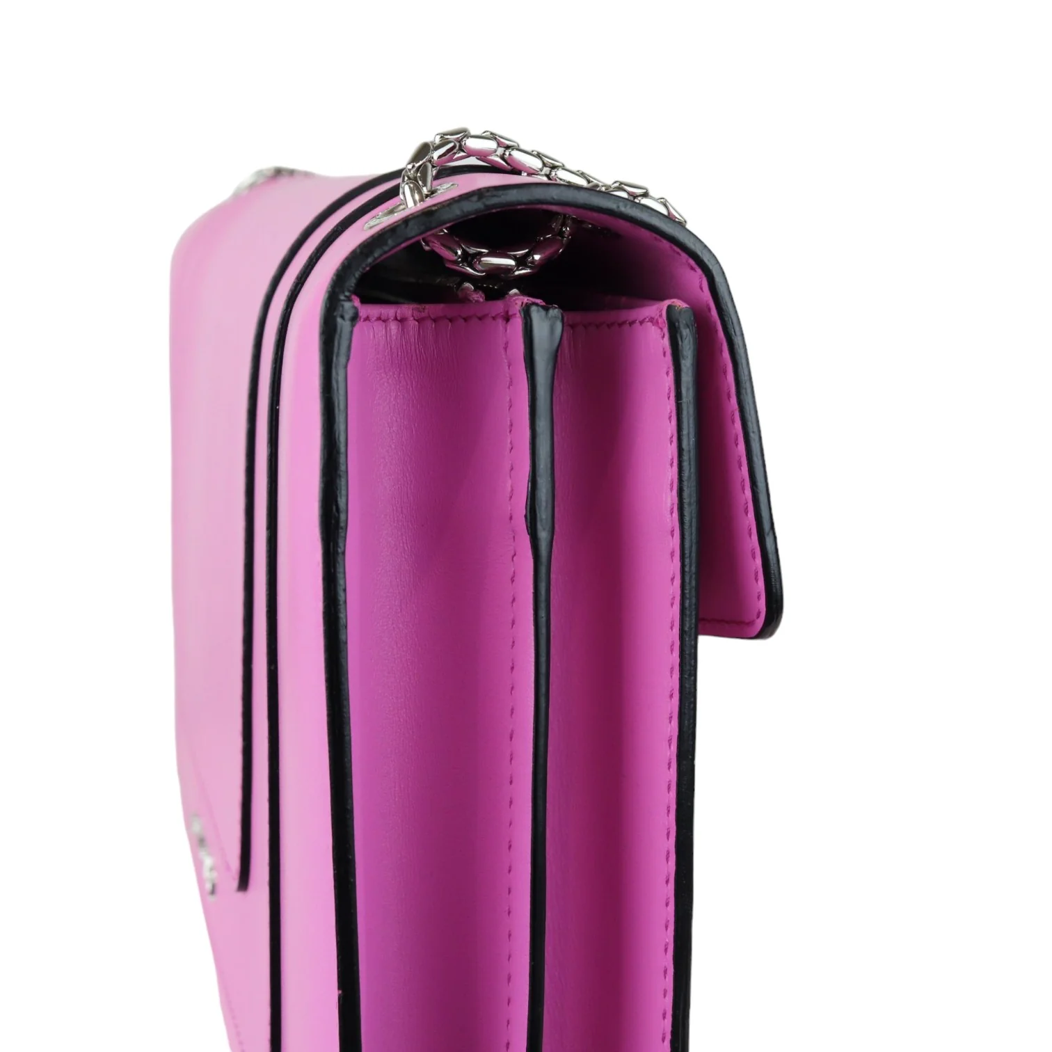 Serpenti Forever Shoulder Calfskin Pink SHW - Image 18