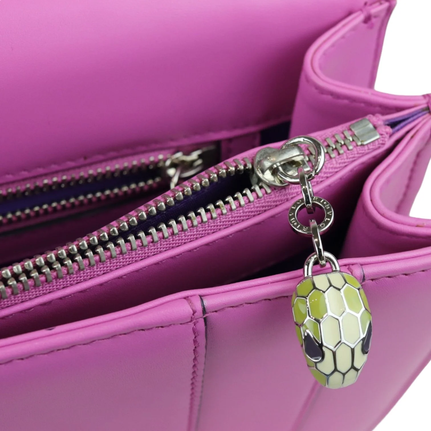 Serpenti Forever Shoulder Calfskin Pink SHW - Image 27