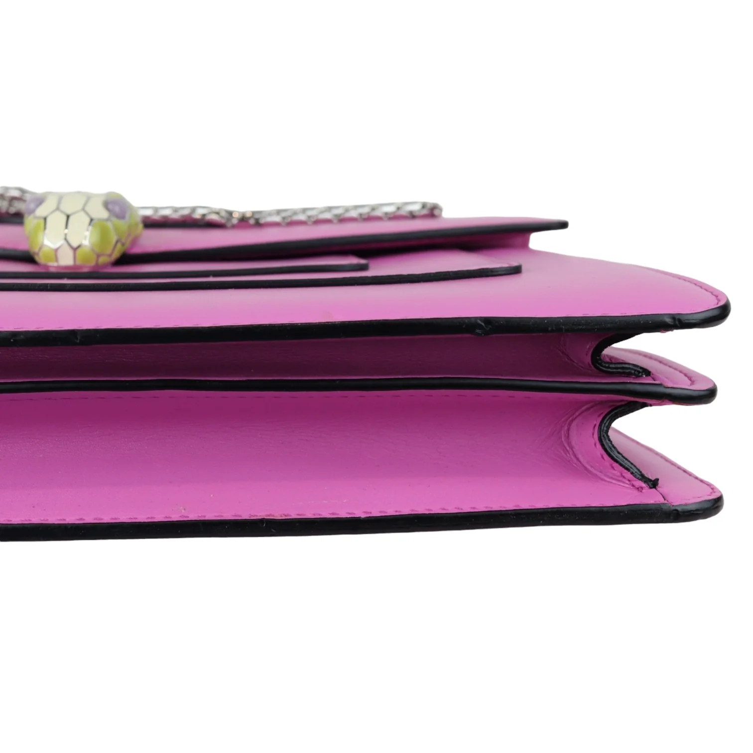Serpenti Forever Shoulder Calfskin Pink SHW - Image 9
