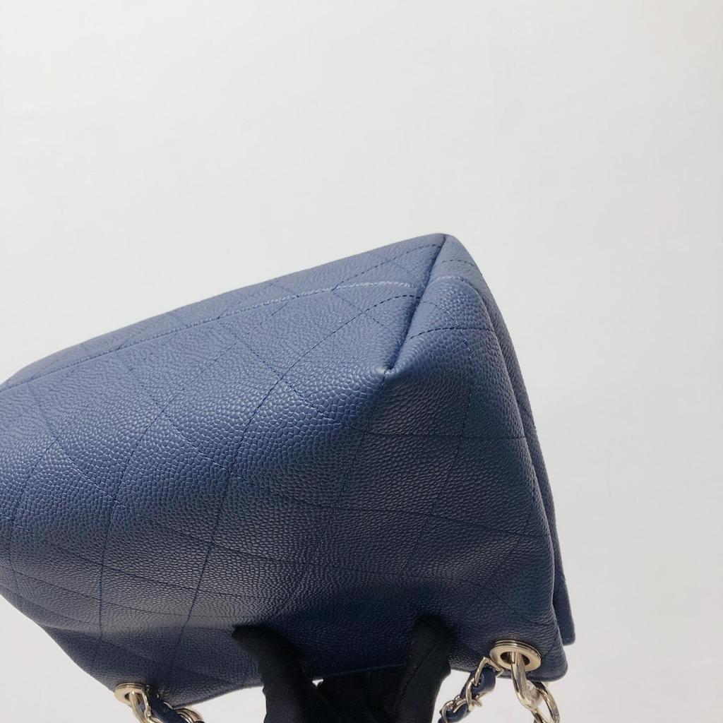 Caviar Hobo Bag Navy Blue - Image 12