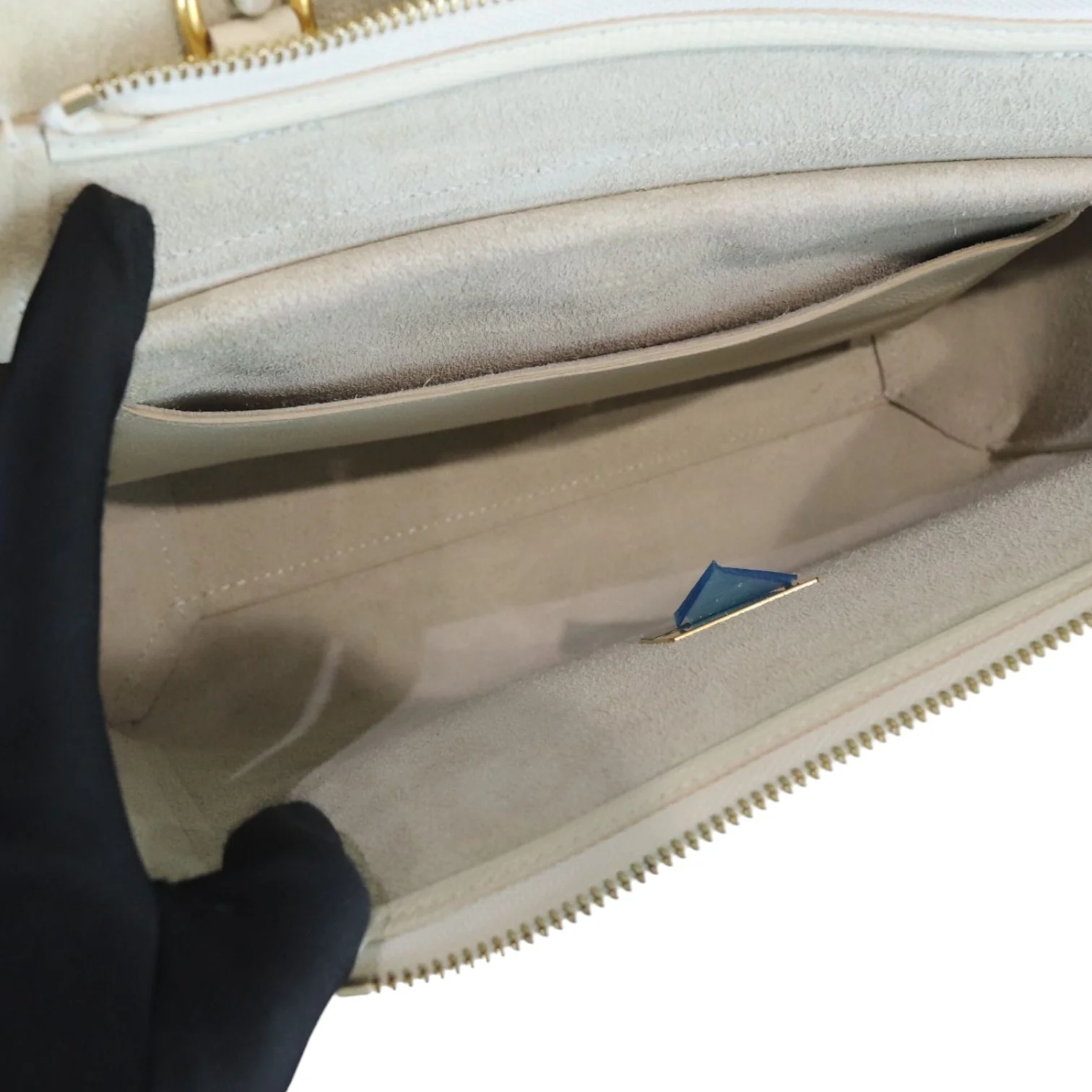 Belt Bag Mini Grained Calfskin White GHW - Image 30