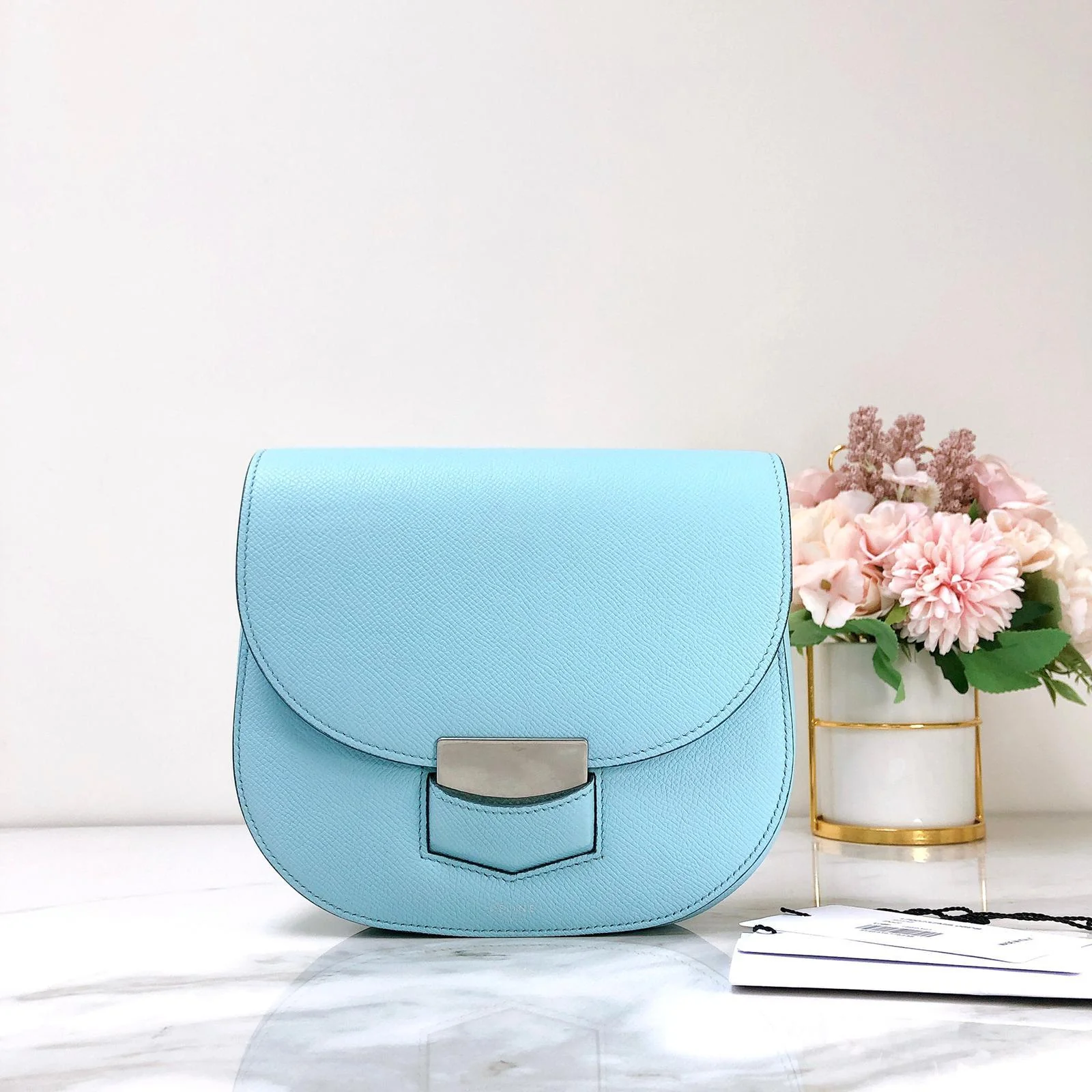 Small Trotteur Bag in Blue SHW - Image 20