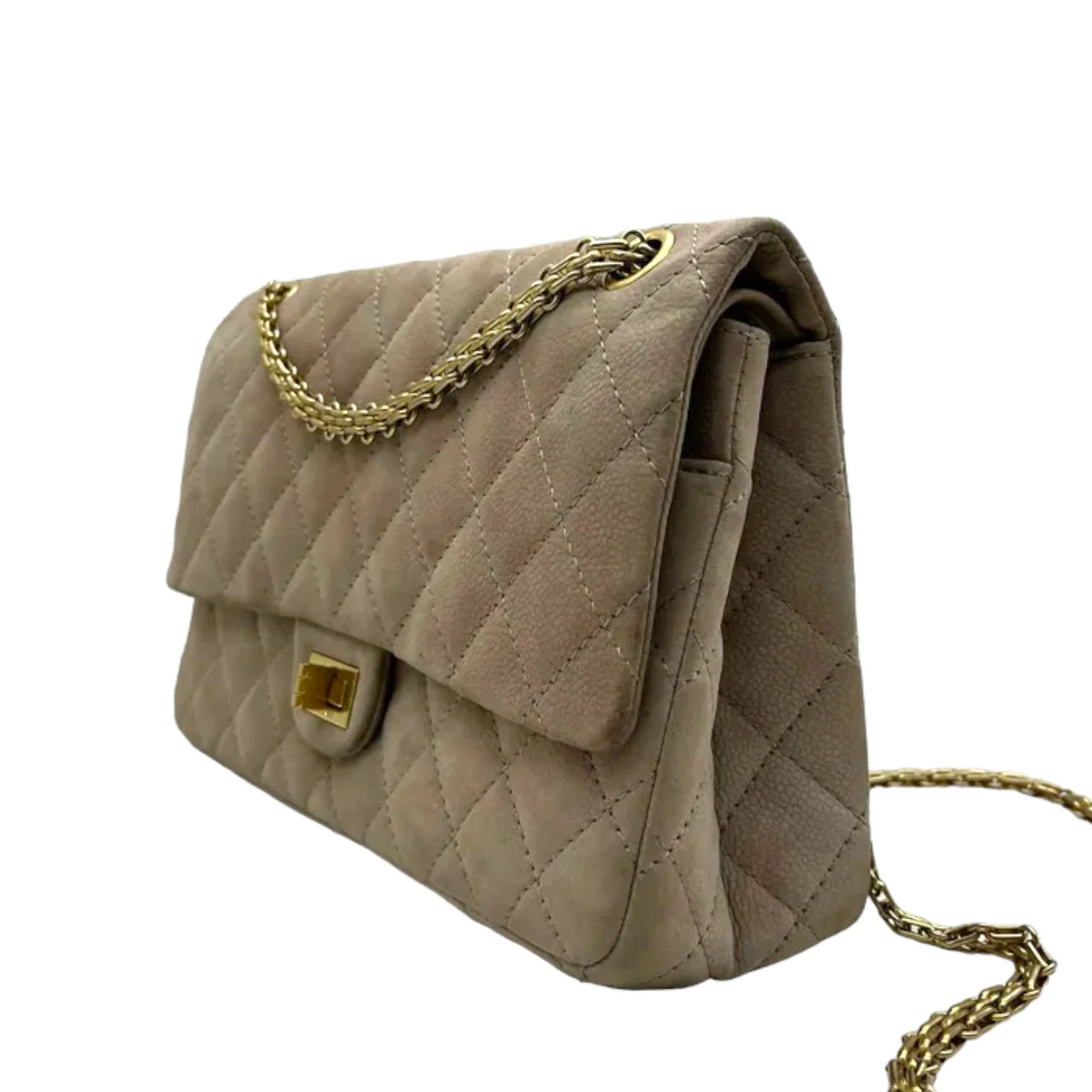 2.55 Reissue 226 Flap Suede Calfskin Beige GHW - Image 5