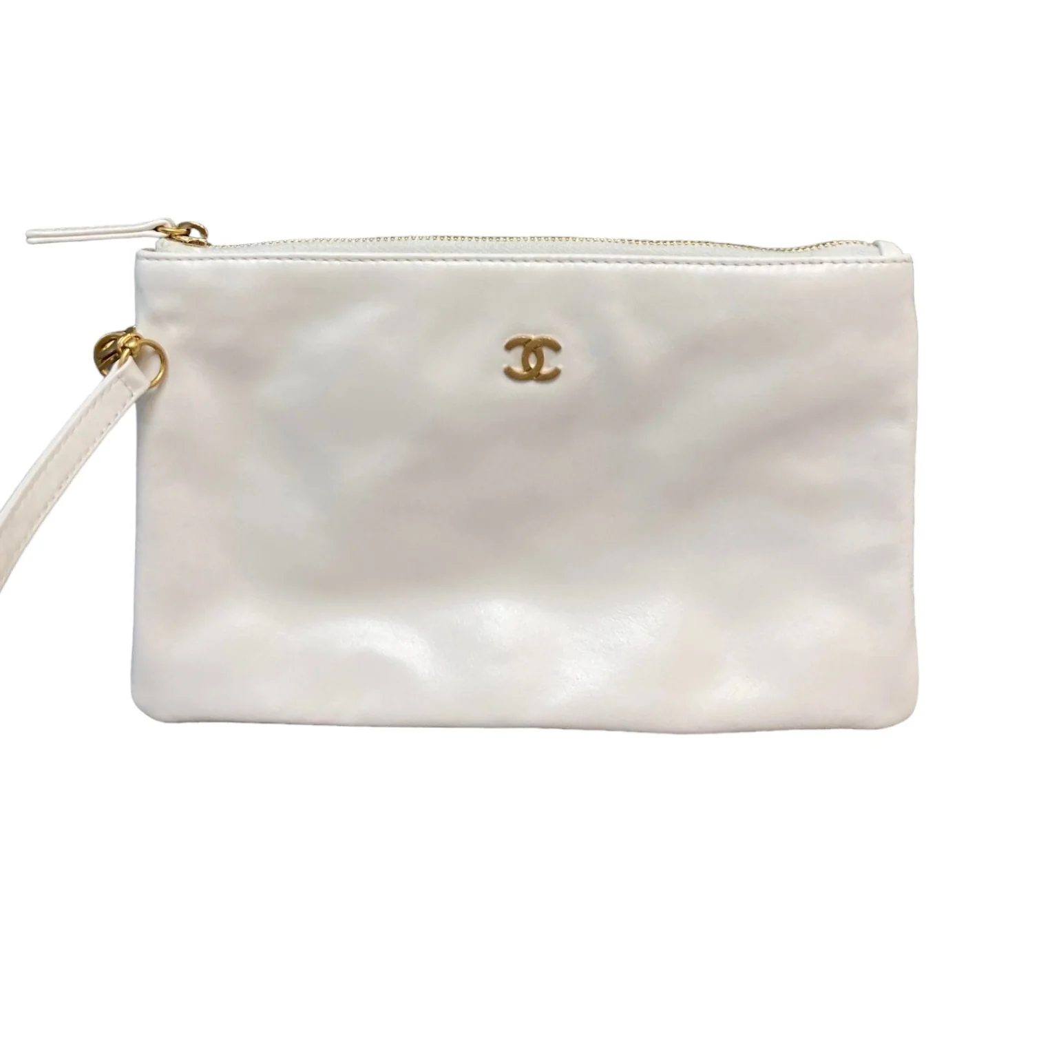 22 Small Shiny Calfskin Quilted White GHW - Image 8