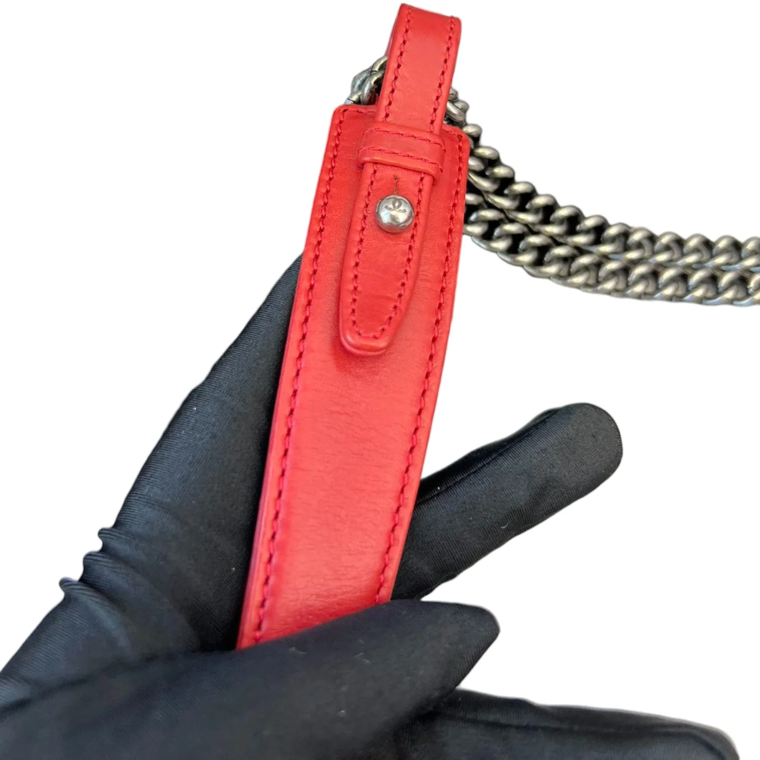 2.55 Reissue 227 Flap Aged Calfskin Embossed Logo Quilted Red RHW - Image 13