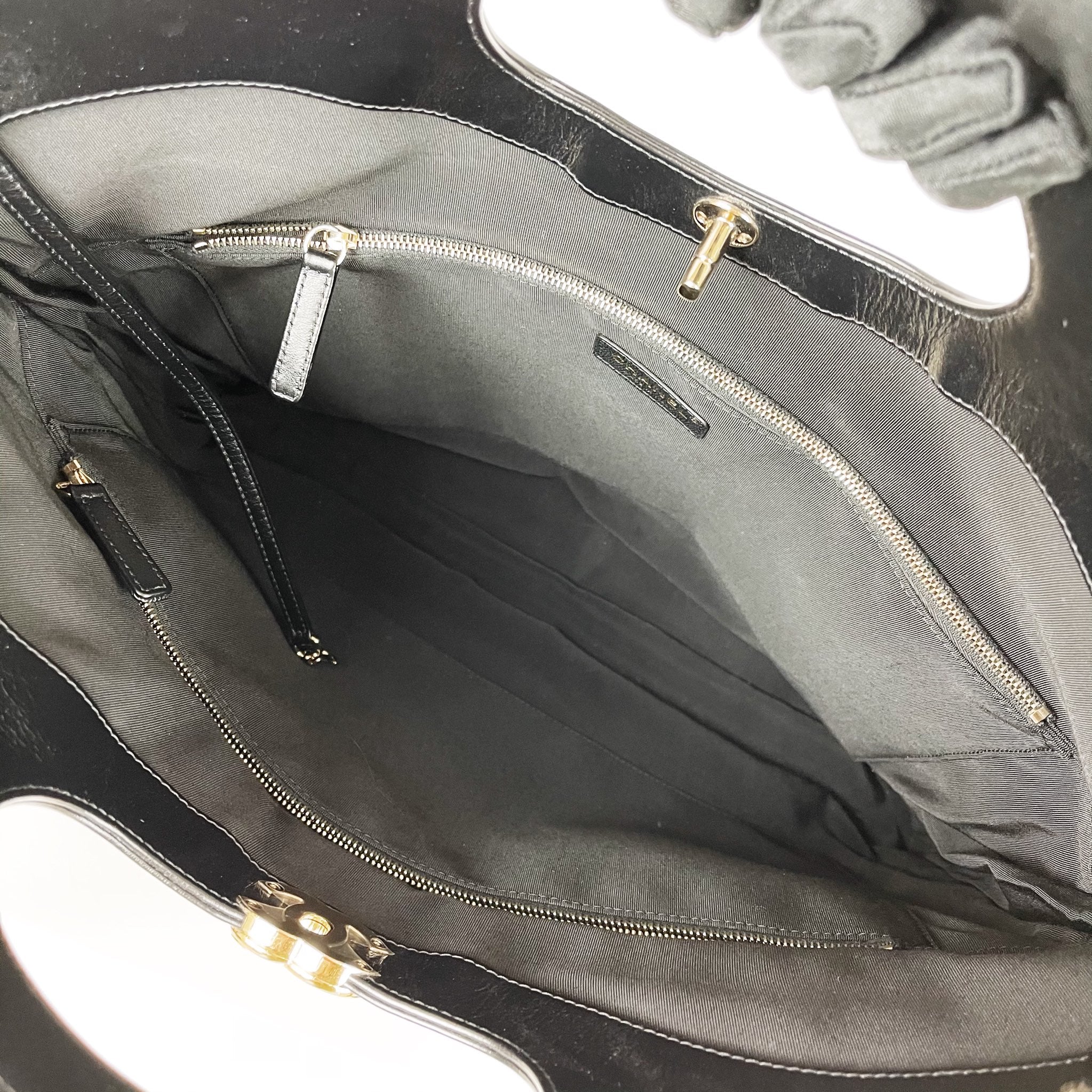 31 Shopping Bag  Crumpled Calfskin Large Black - Image 19