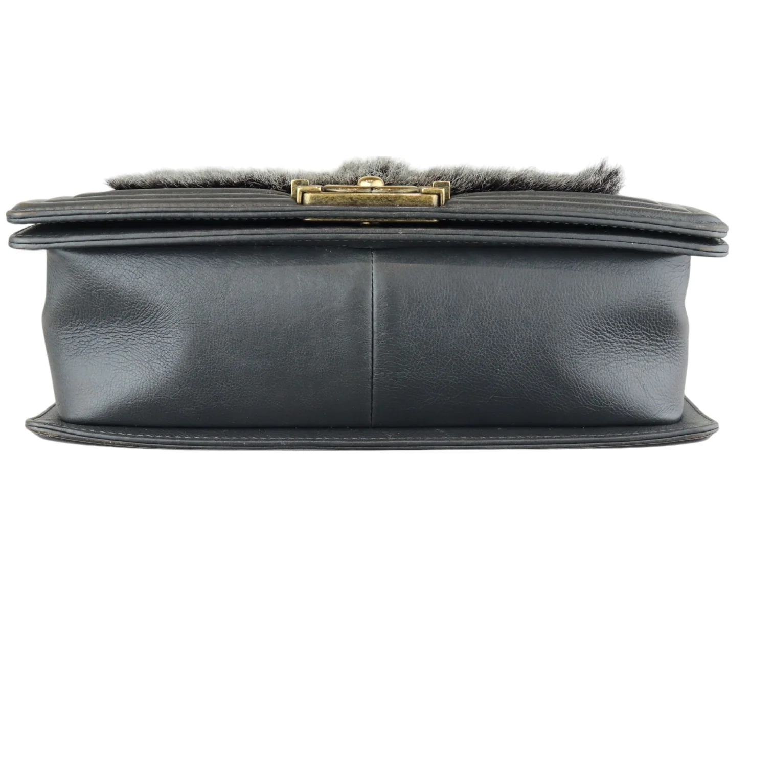 Boy Flap Medium Goat Hair Calfskin Grey GHW - Image 4