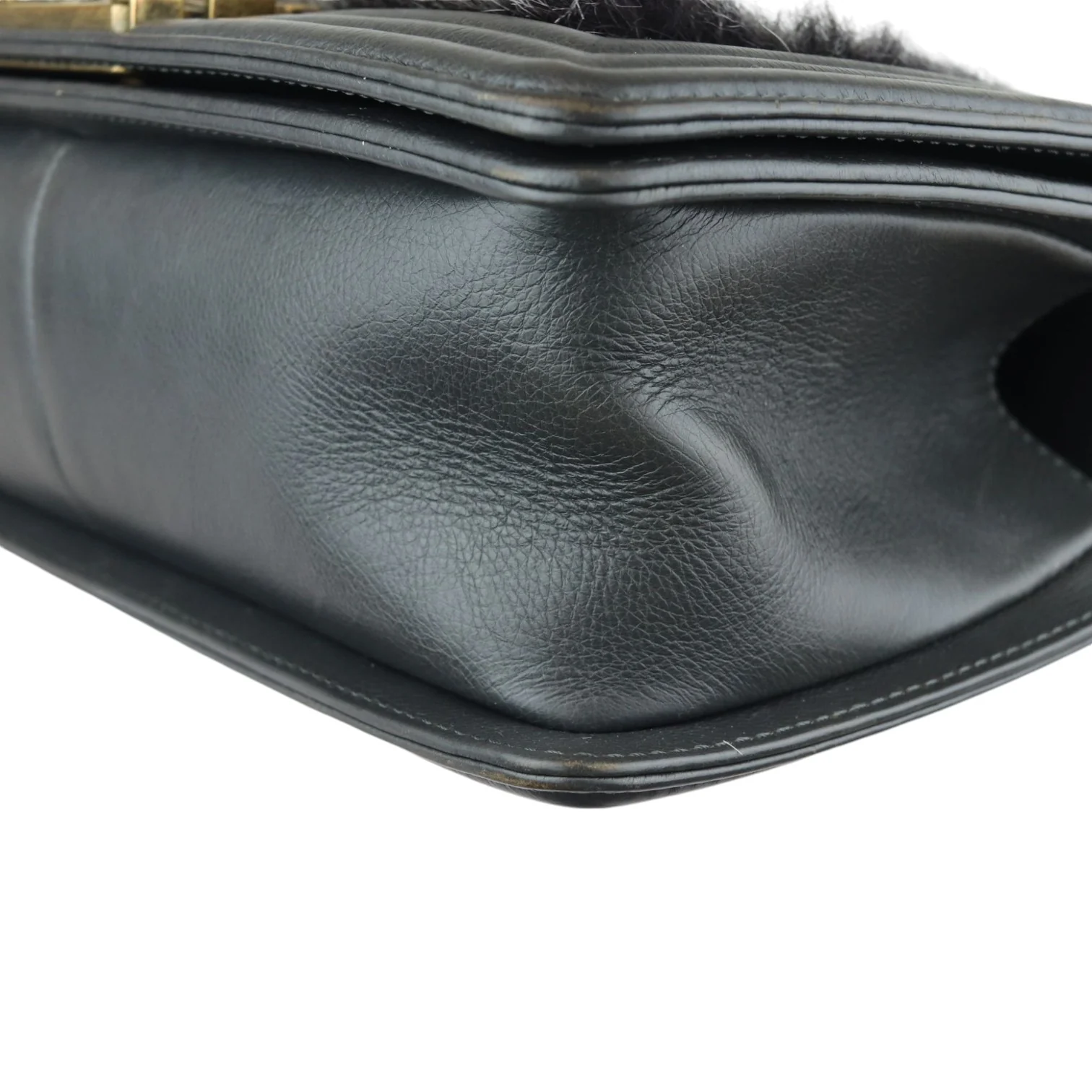 Boy Flap Medium Goat Hair Calfskin Grey GHW - Image 7