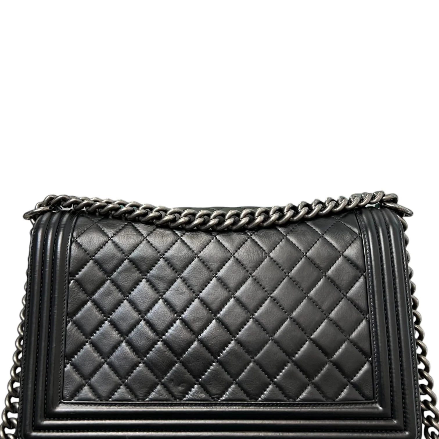 Boy Flap New Medium Lambskin Quilted Black RHW - Image 2