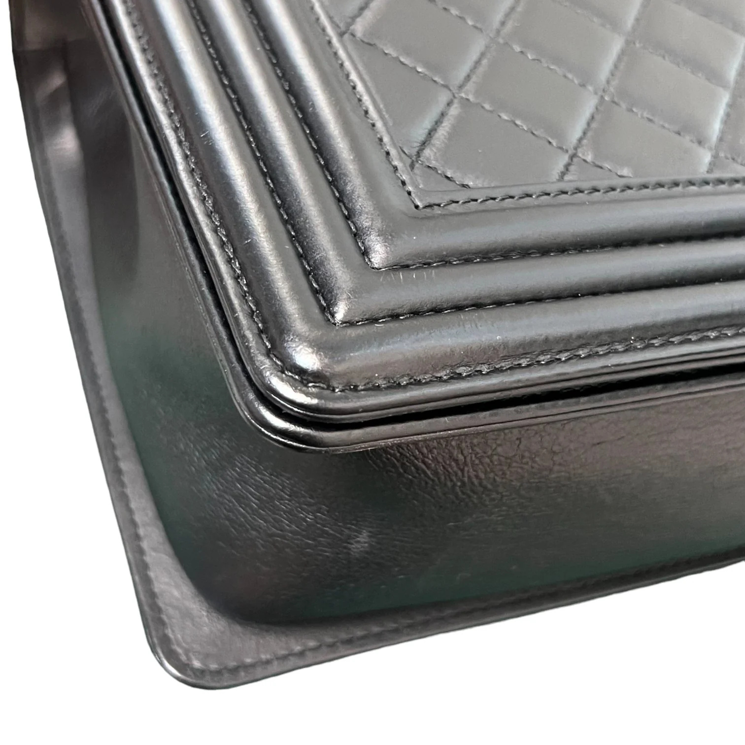 Boy Flap New Medium Lambskin Quilted Black RHW - Image 7
