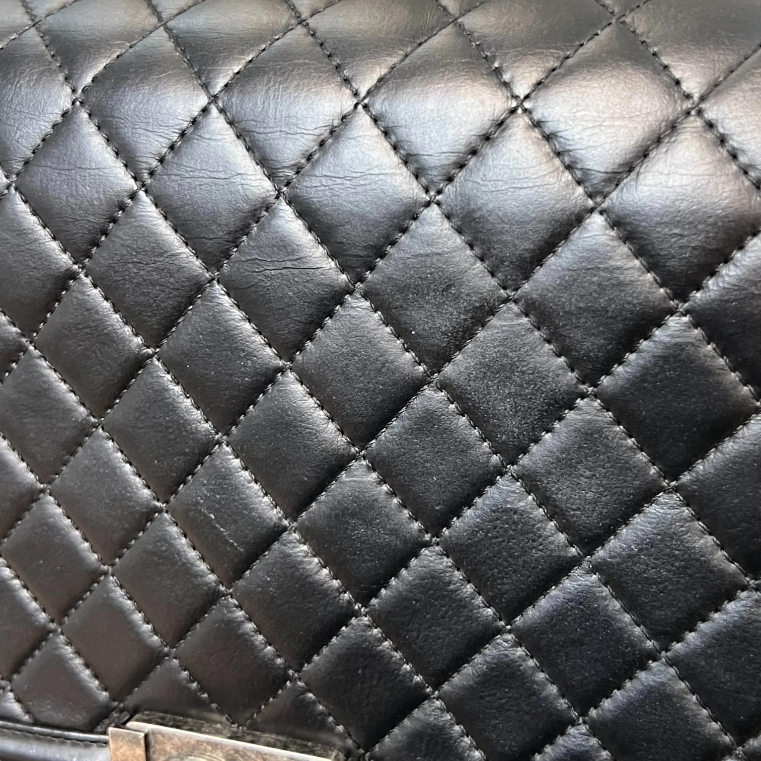 Boy Flap New Medium Lambskin Quilted Black RHW - Image 9