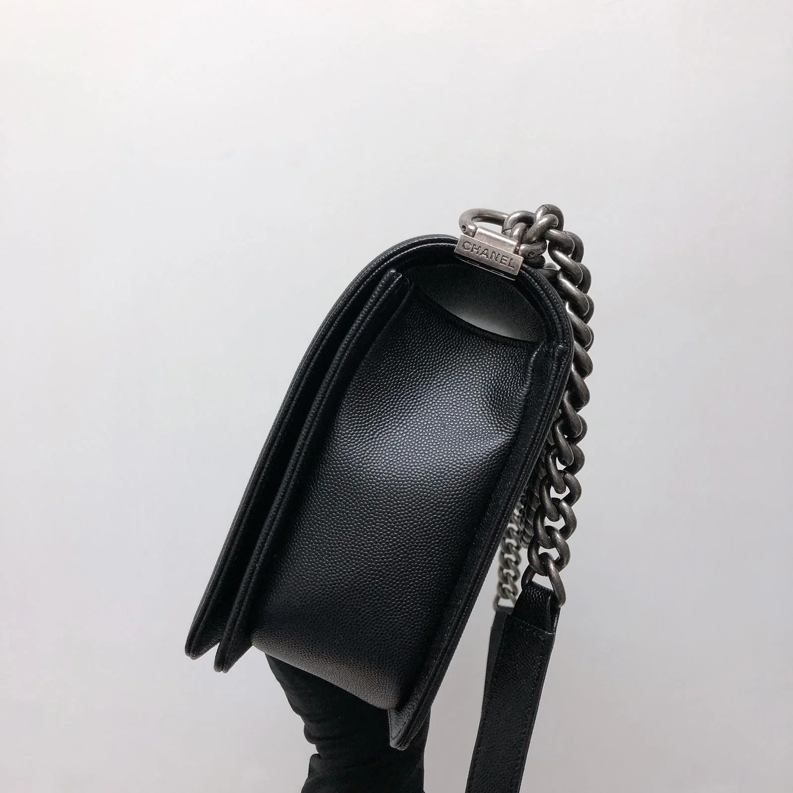 Boy New Medium Caviar Ruthenium Hardware Black - Image 10