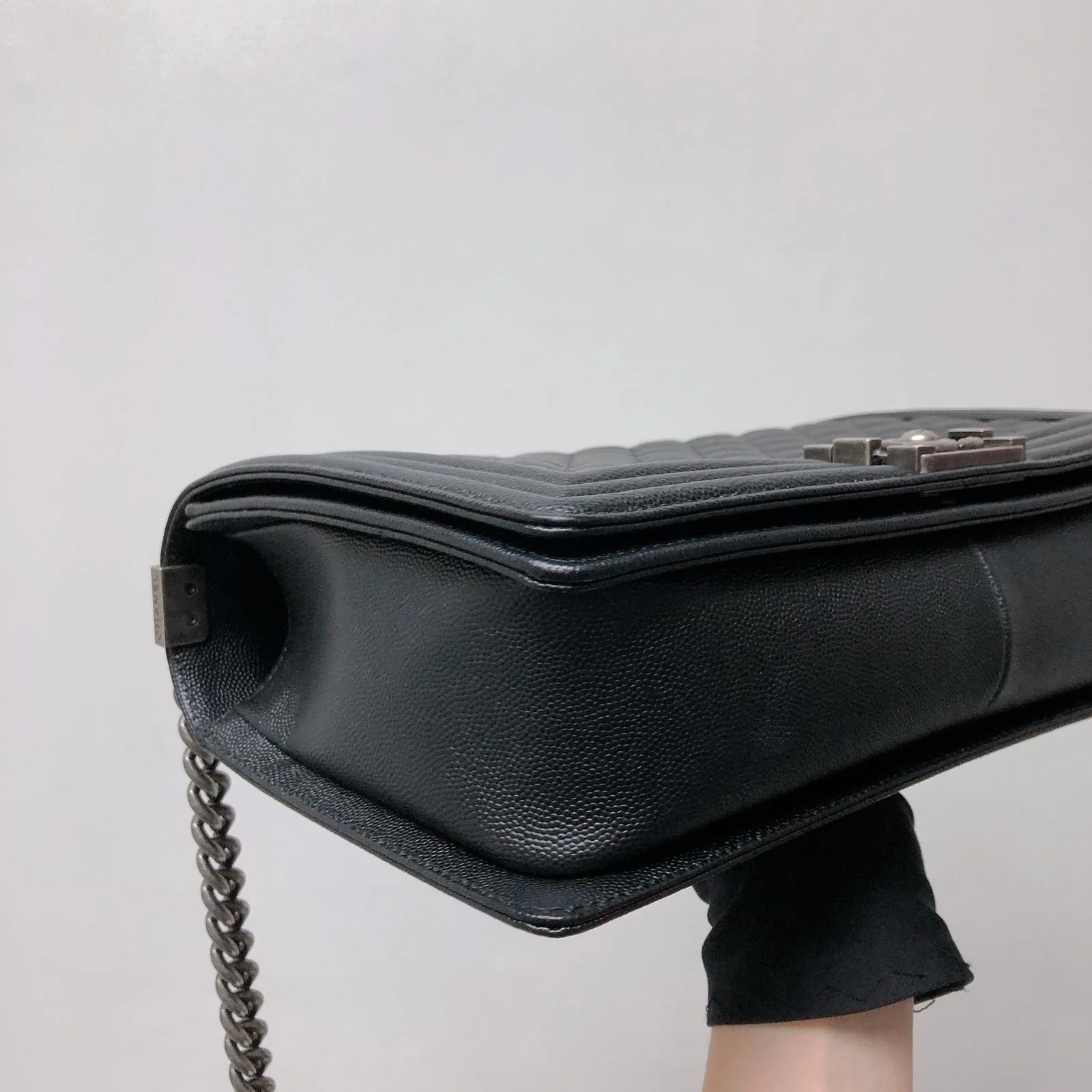 Boy New Medium Caviar Ruthenium Hardware Black - Image 14