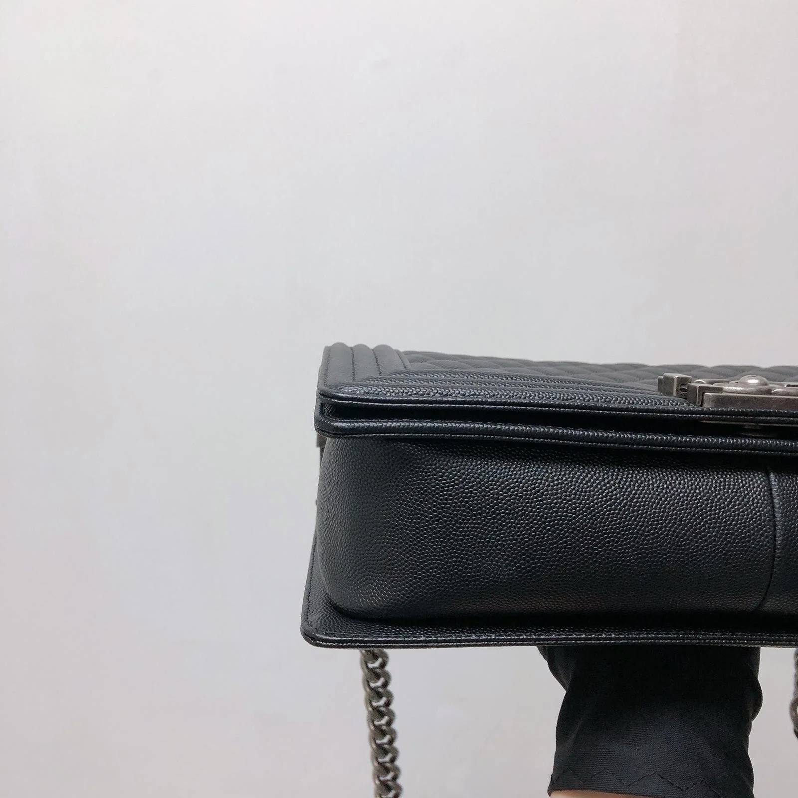 Boy New Medium Caviar Ruthenium Hardware Black - Image 17