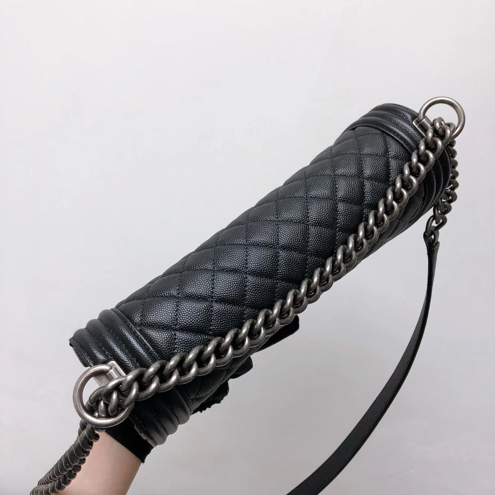 Boy New Medium Caviar Ruthenium Hardware Black - Image 8