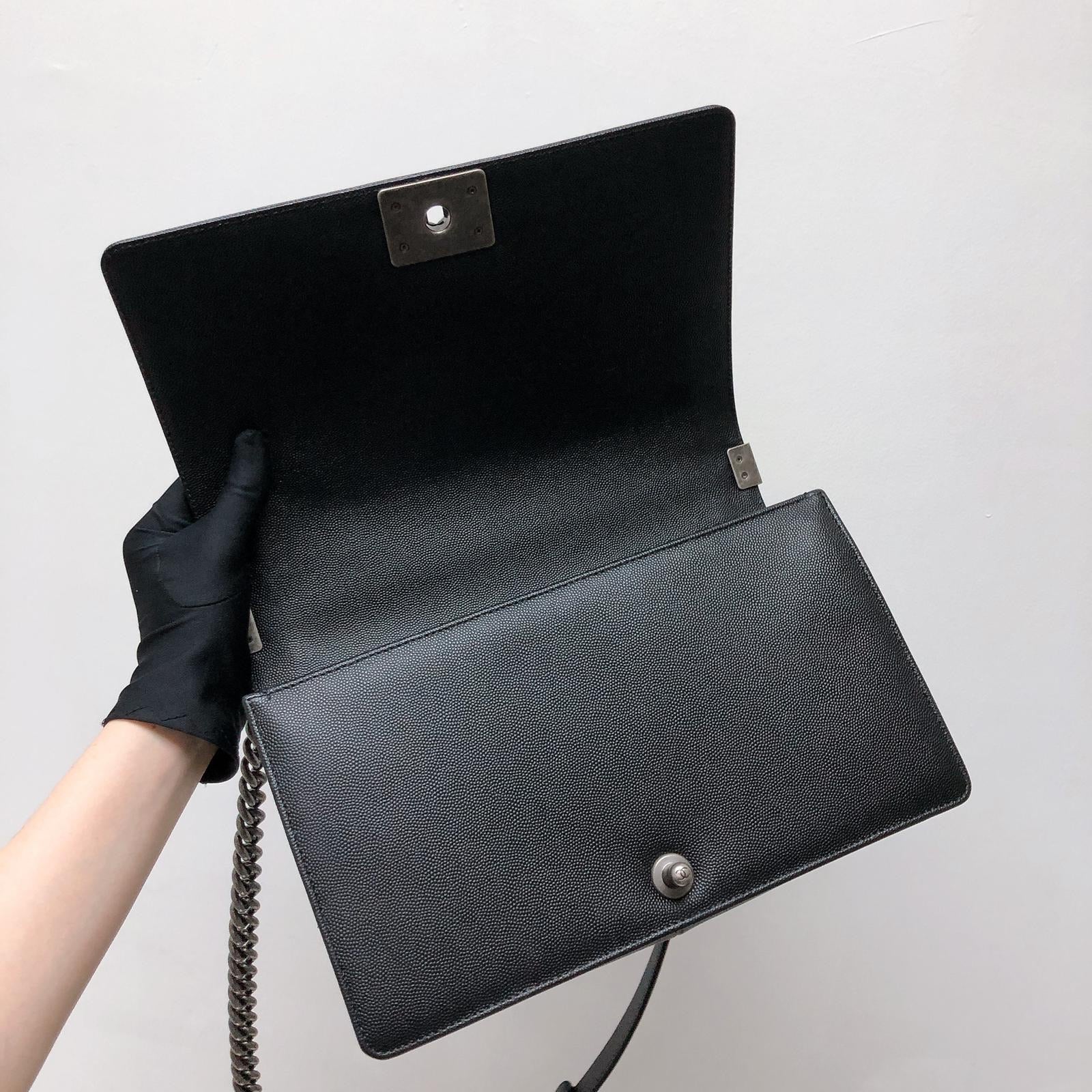 Boy New Medium Caviar Ruthenium Hardware Black - Image 9