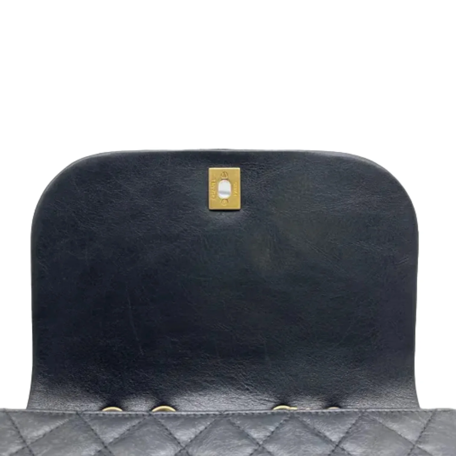 Braided Flap Lambskin Quilted Navy Black GHW - Image 20