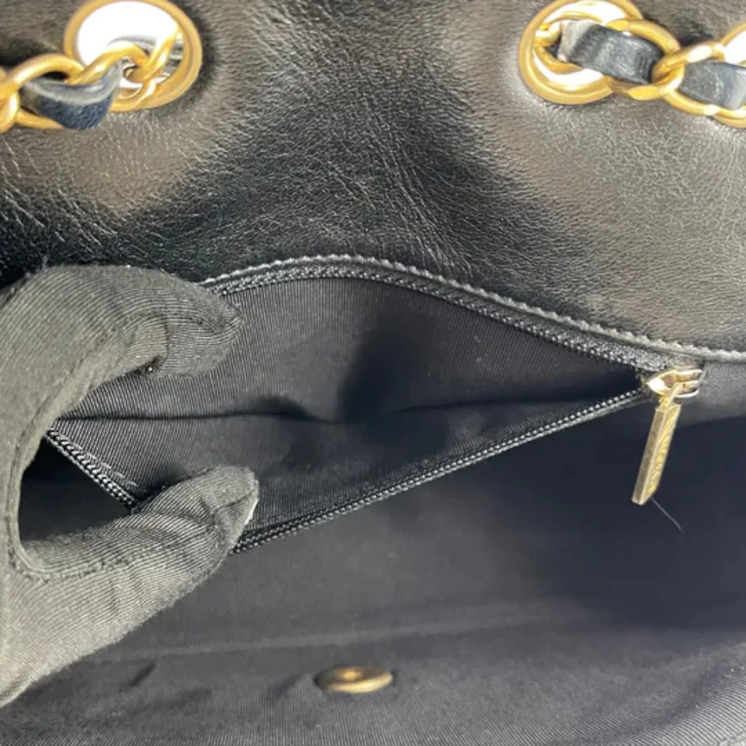 Braided Flap Lambskin Quilted Navy Black GHW - Image 24
