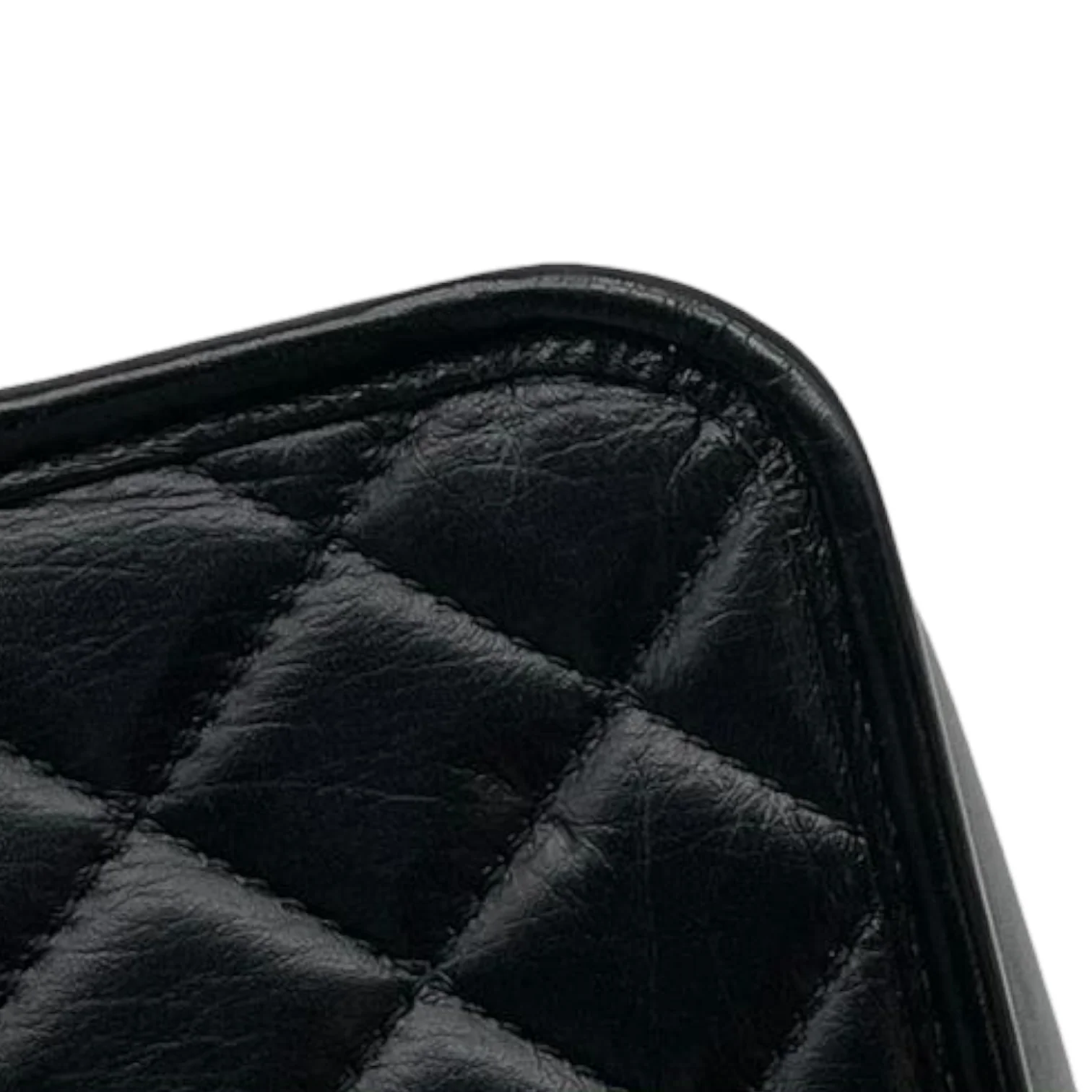 Calfskin Quilted Large Classic Shopping Tote Black SHW - Image 10