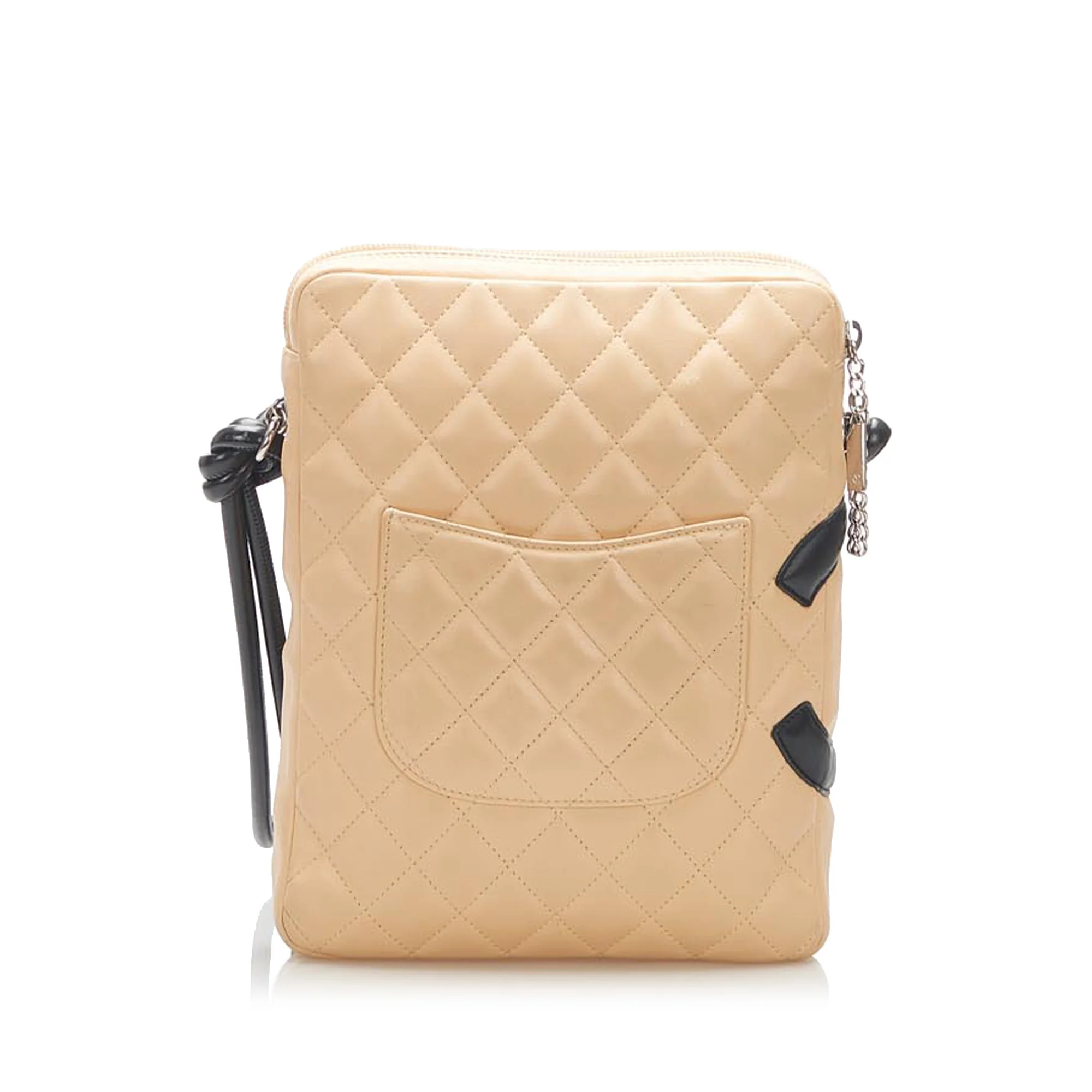 Cambon Ligne Lambskin Leather Crossbody Beige - Image 3
