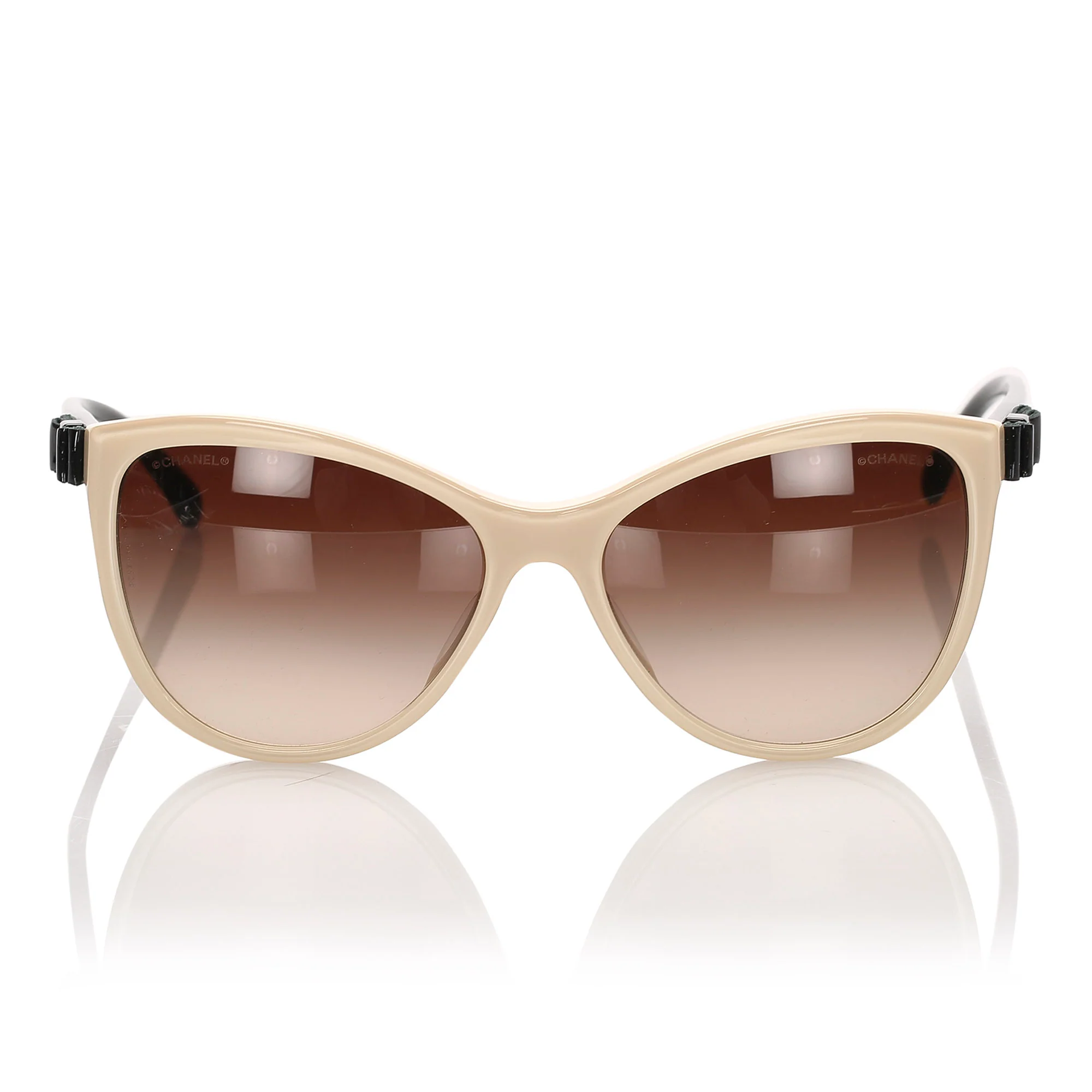 Cat Eye Tinted Sunglasses Brown - Image 2