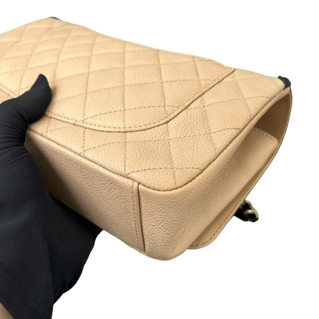 Caviar Quilted CC Filigree Flap in Beige and Black GHW - Image 7