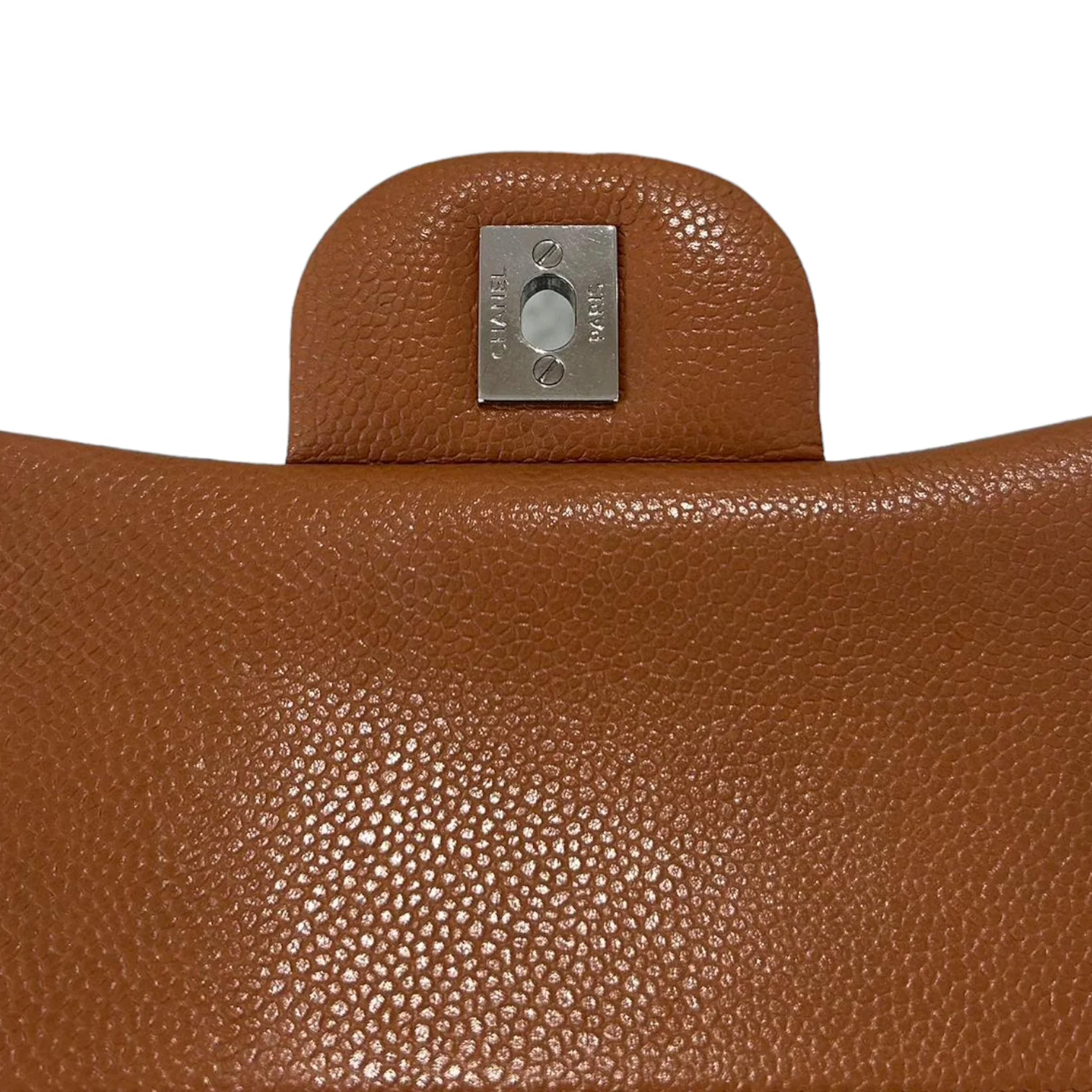 Caviar Quilted Jumbo Double Flap Caramel SHW - Image 16