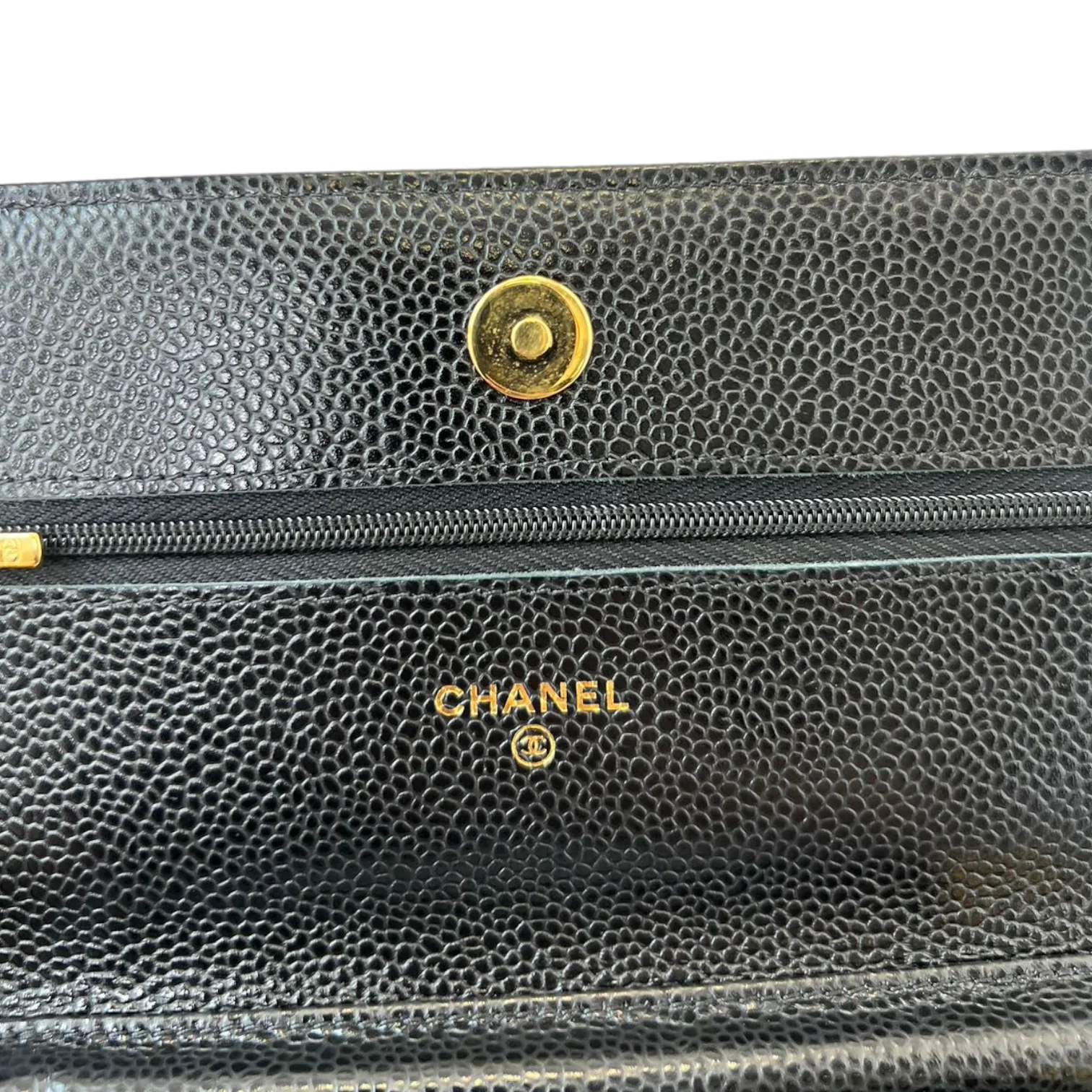 Caviar Quilted Wallet on Chain WOC Black GHW - Image 13