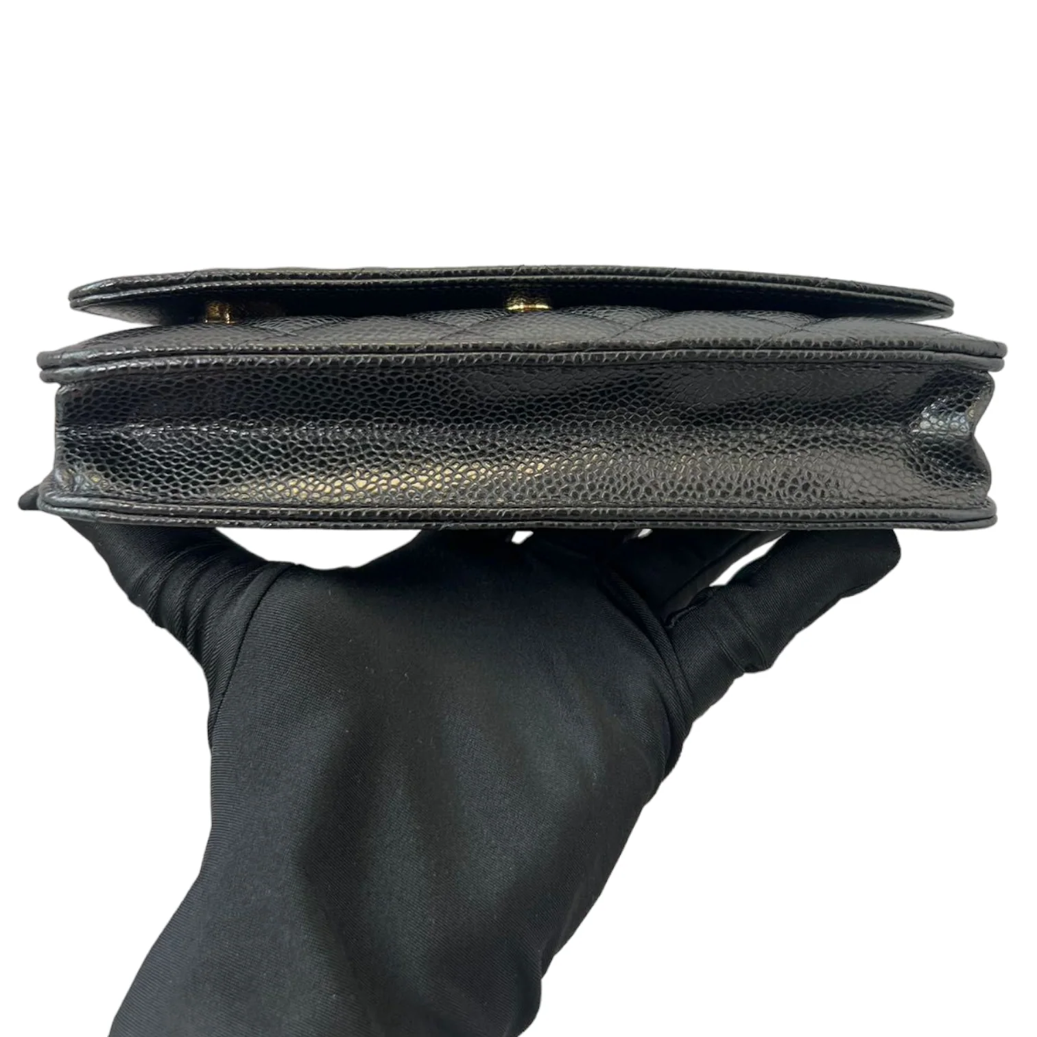 Caviar Quilted Wallet on Chain WOC Black GHW - Image 3