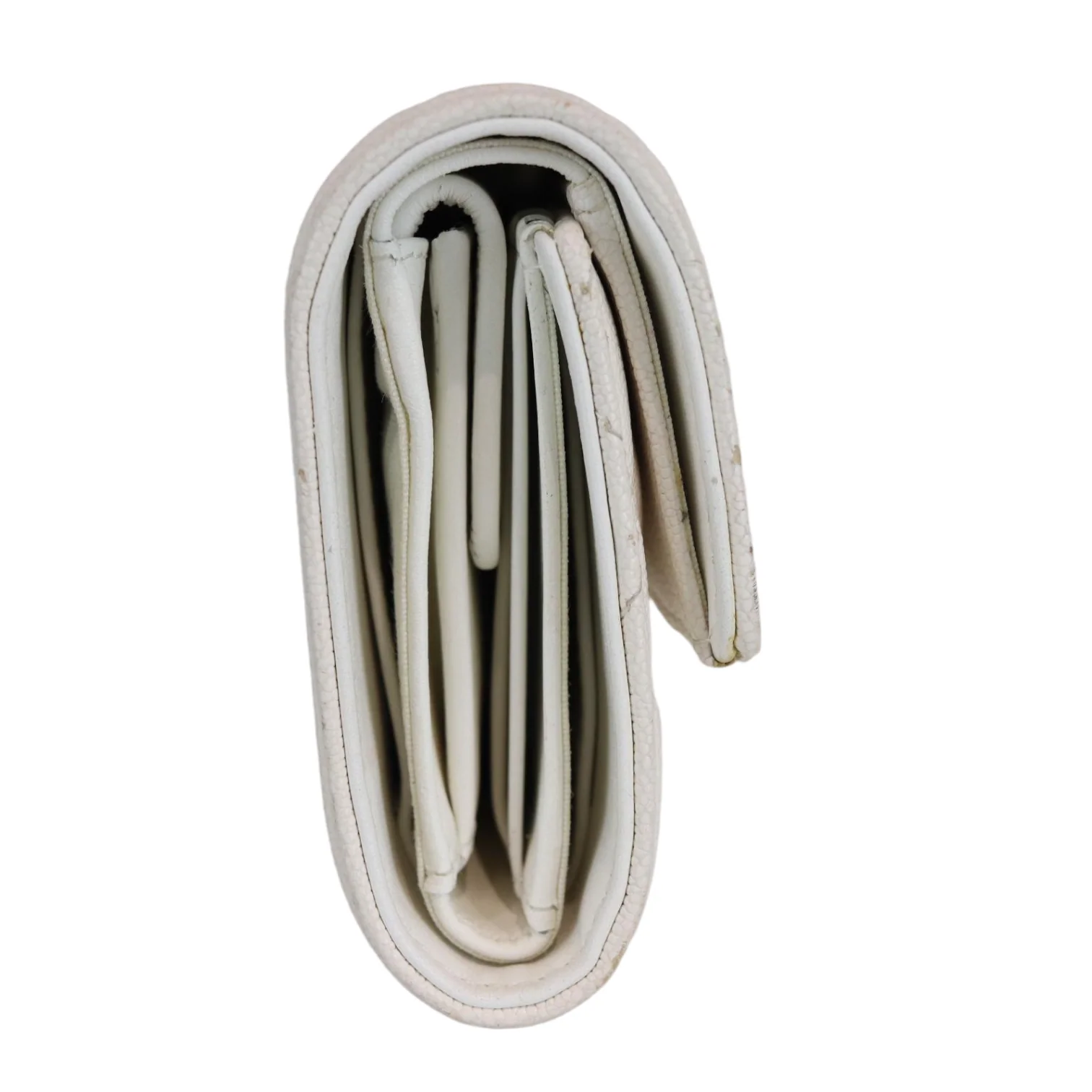 Caviar Quilted White Flap Wallet LGHW - Image 5