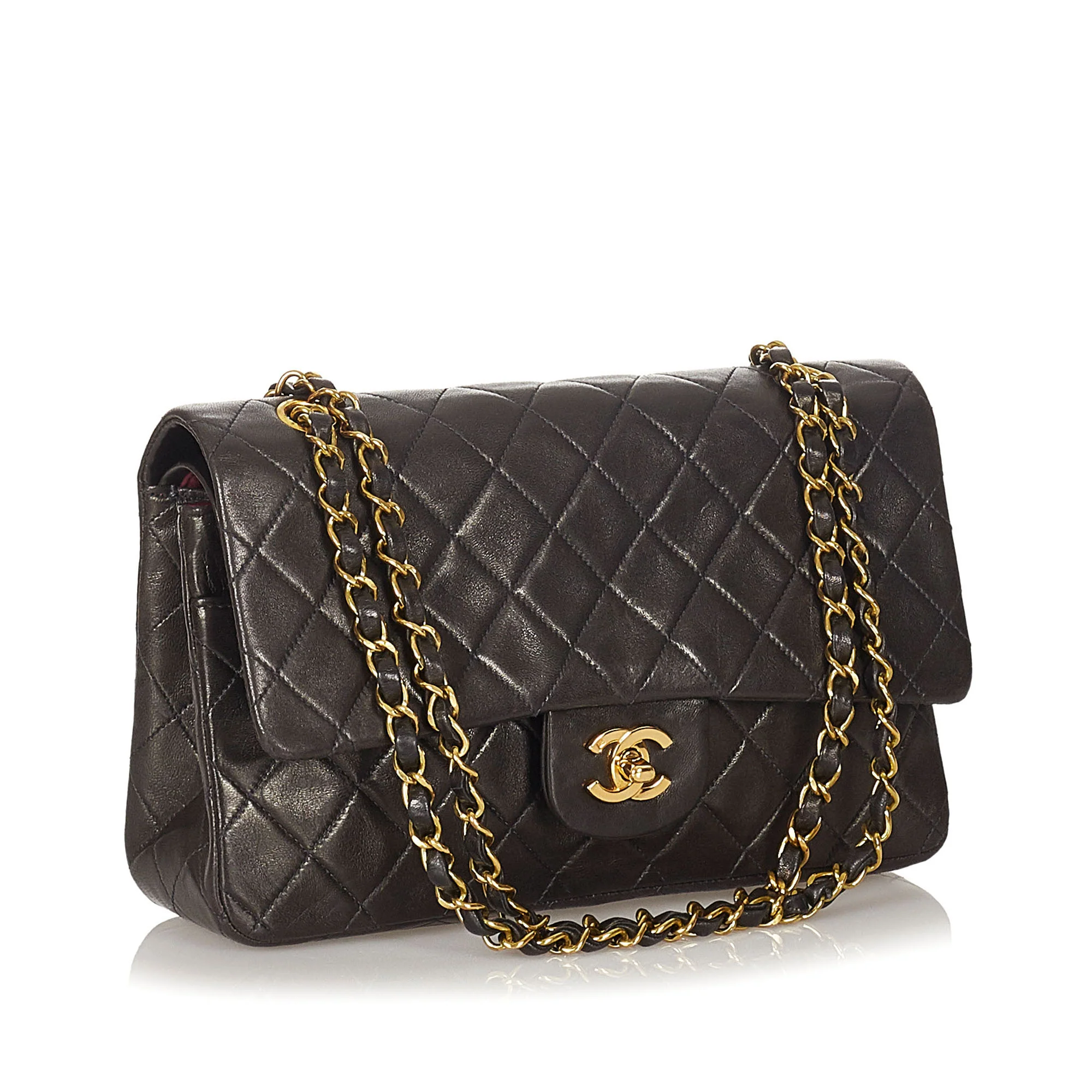 Chanel CC Matelasse Lambskin Flap Bag Black - Image 2