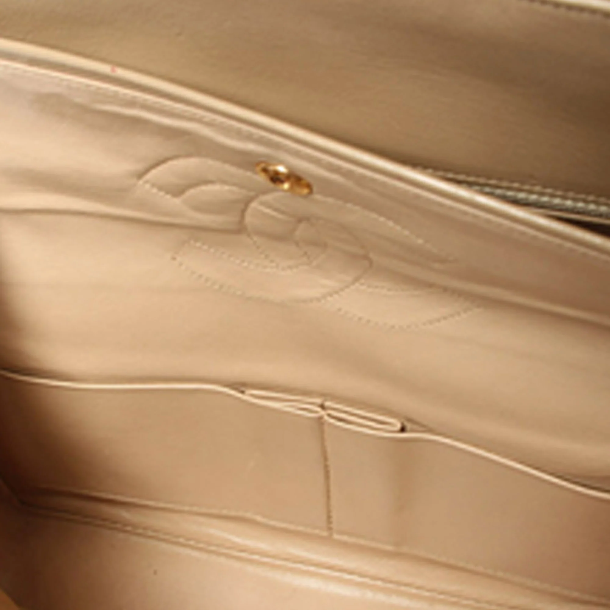 Chanel CC Timeless Classic Lambskin Double Flap Bag Brown - Image 3