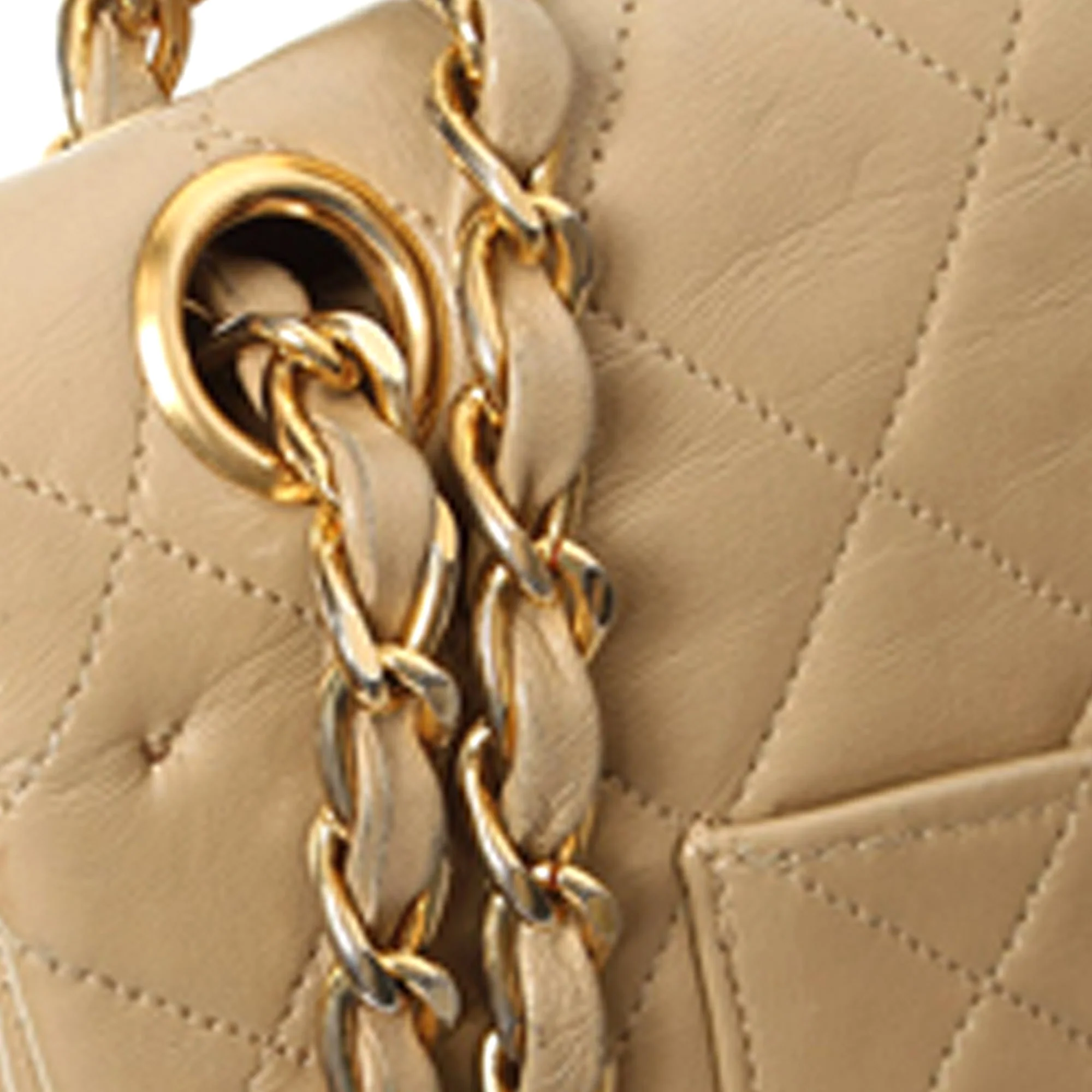 Chanel CC Timeless Classic Lambskin Double Flap Bag Brown - Image 7